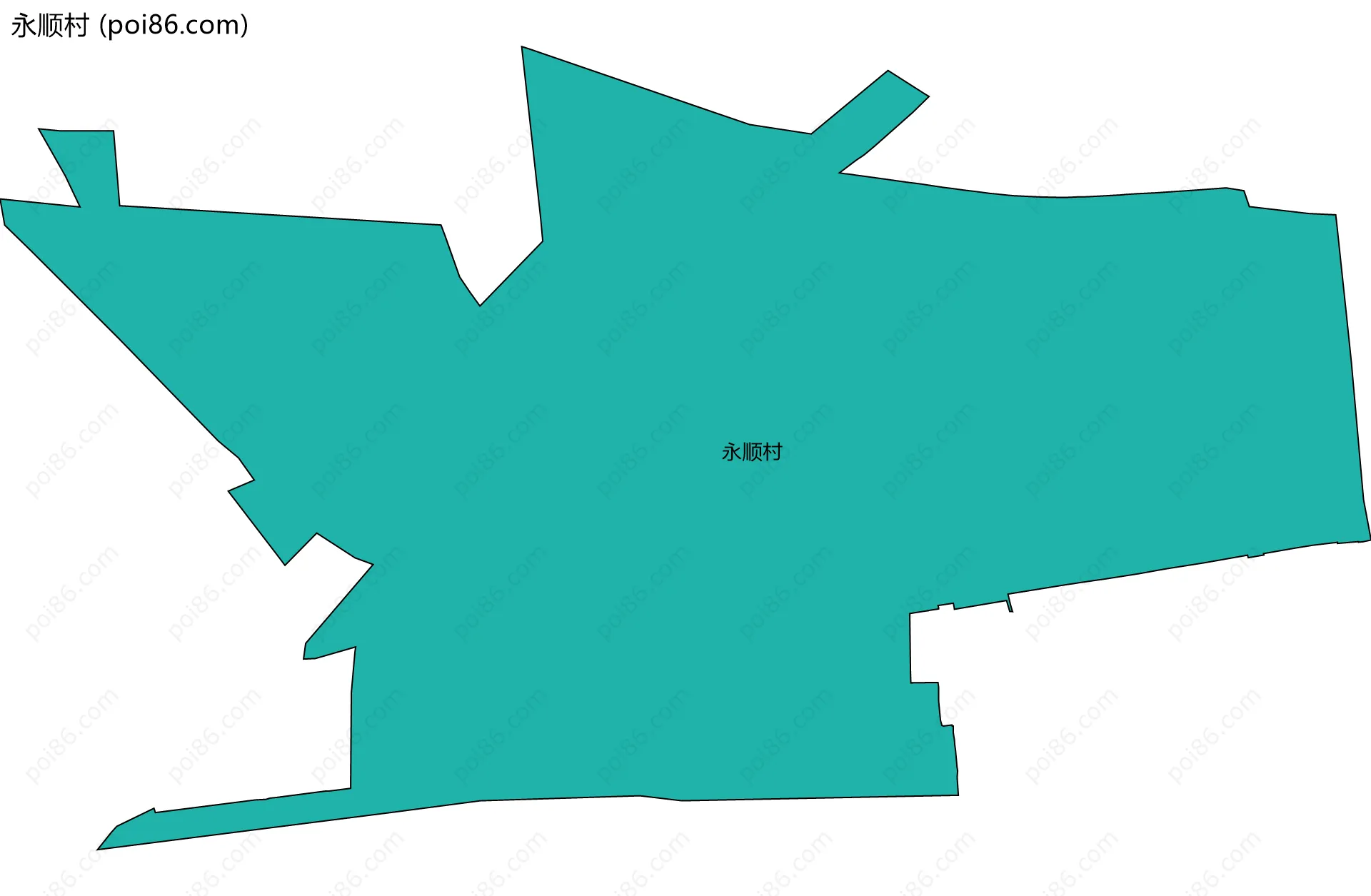永顺村边界地图