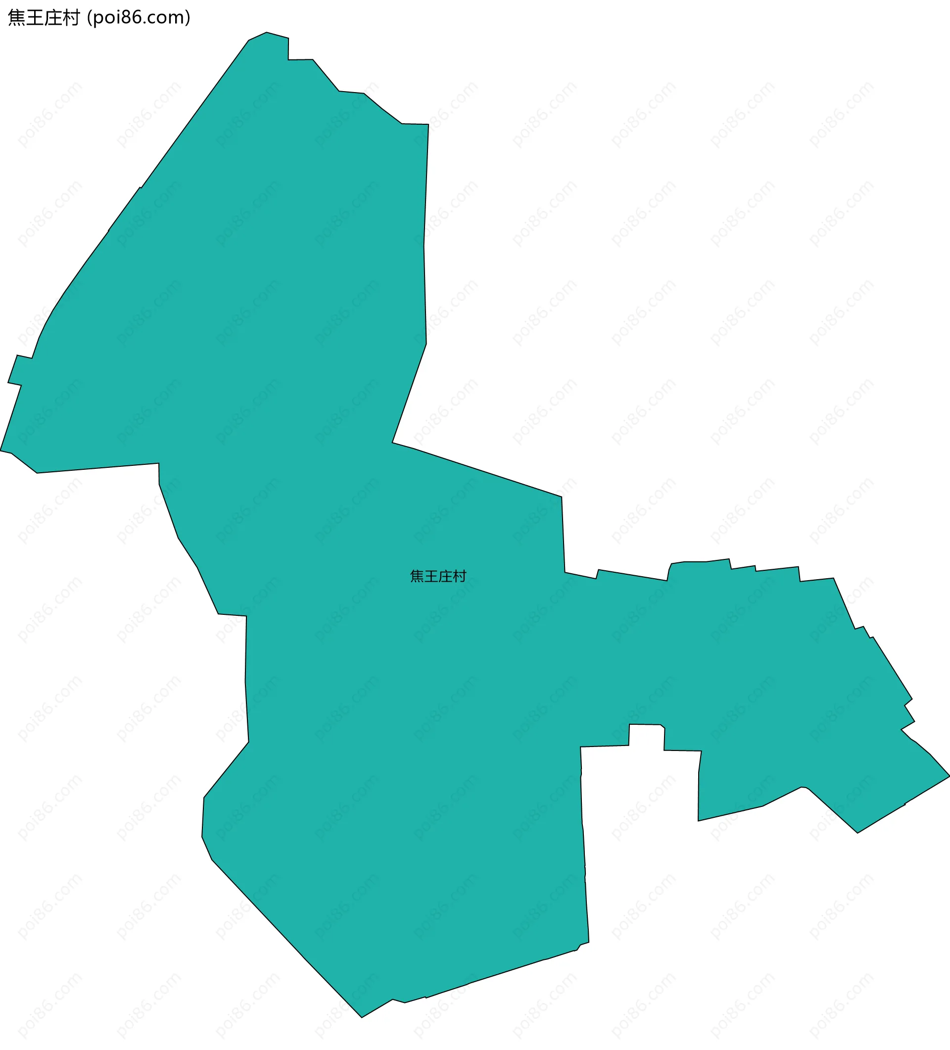 焦王庄村边界地图