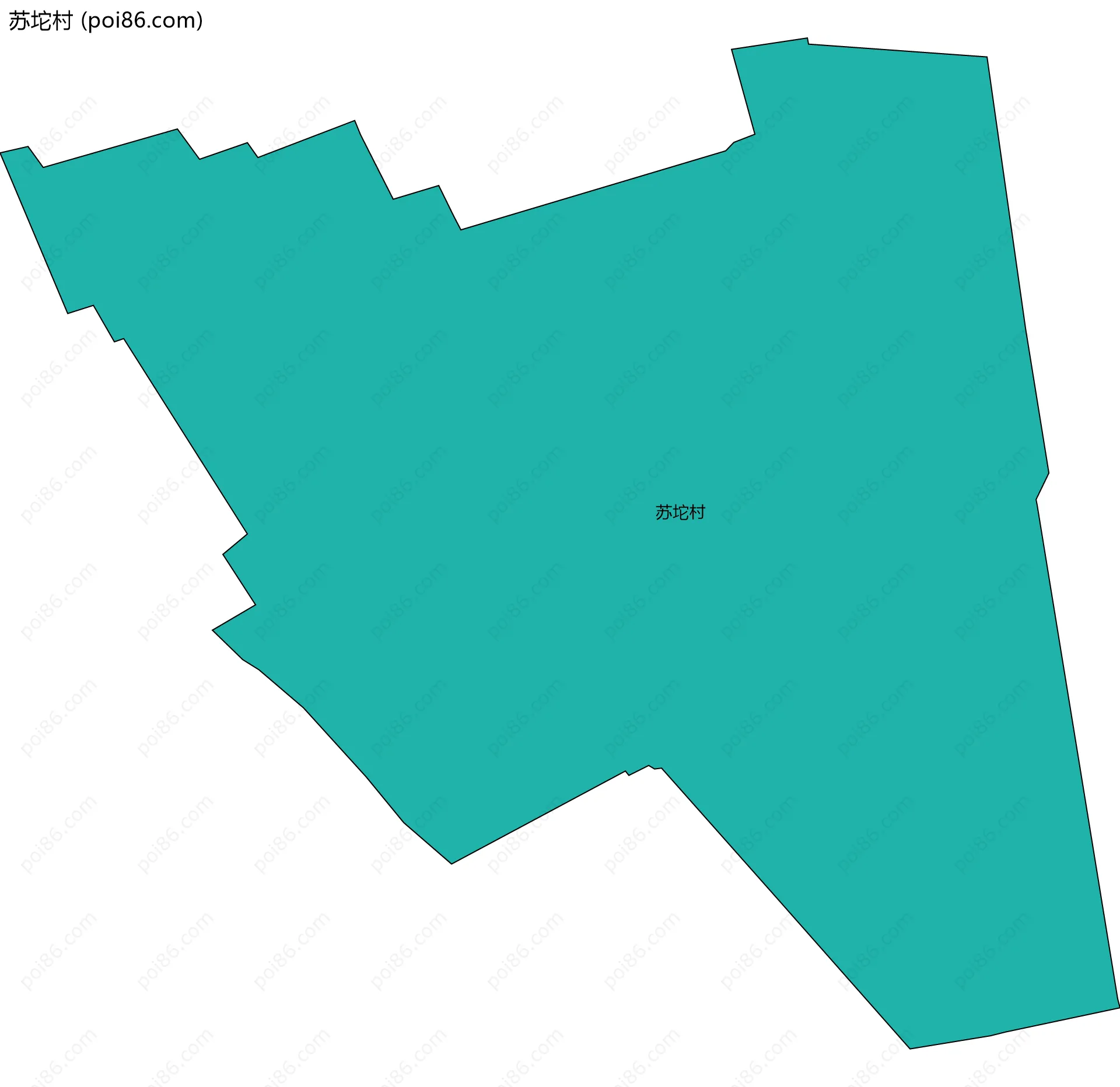 苏坨村边界地图