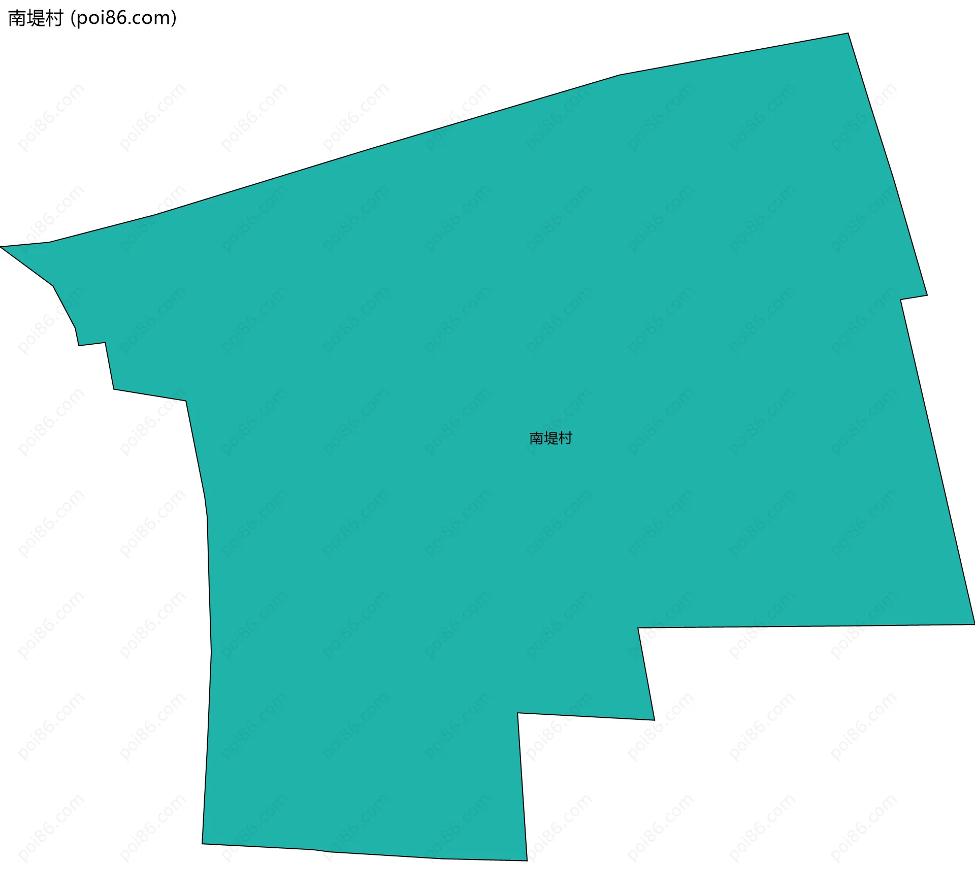 南堤村边界地图