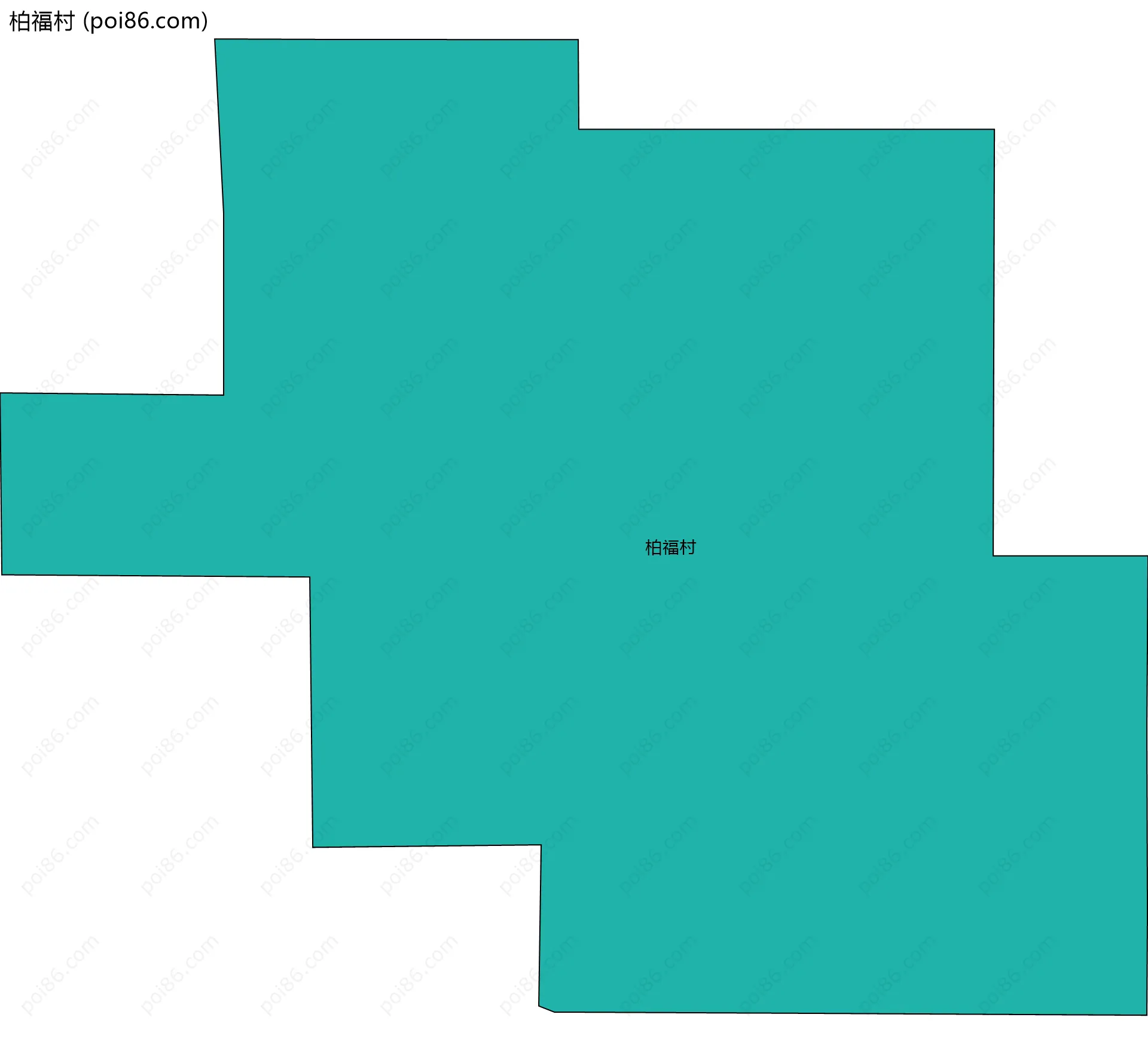 柏福村边界地图