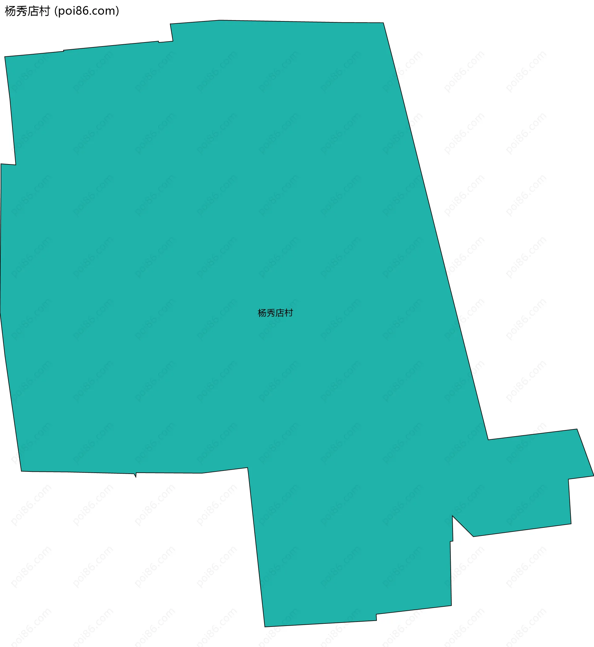 杨秀店村边界地图