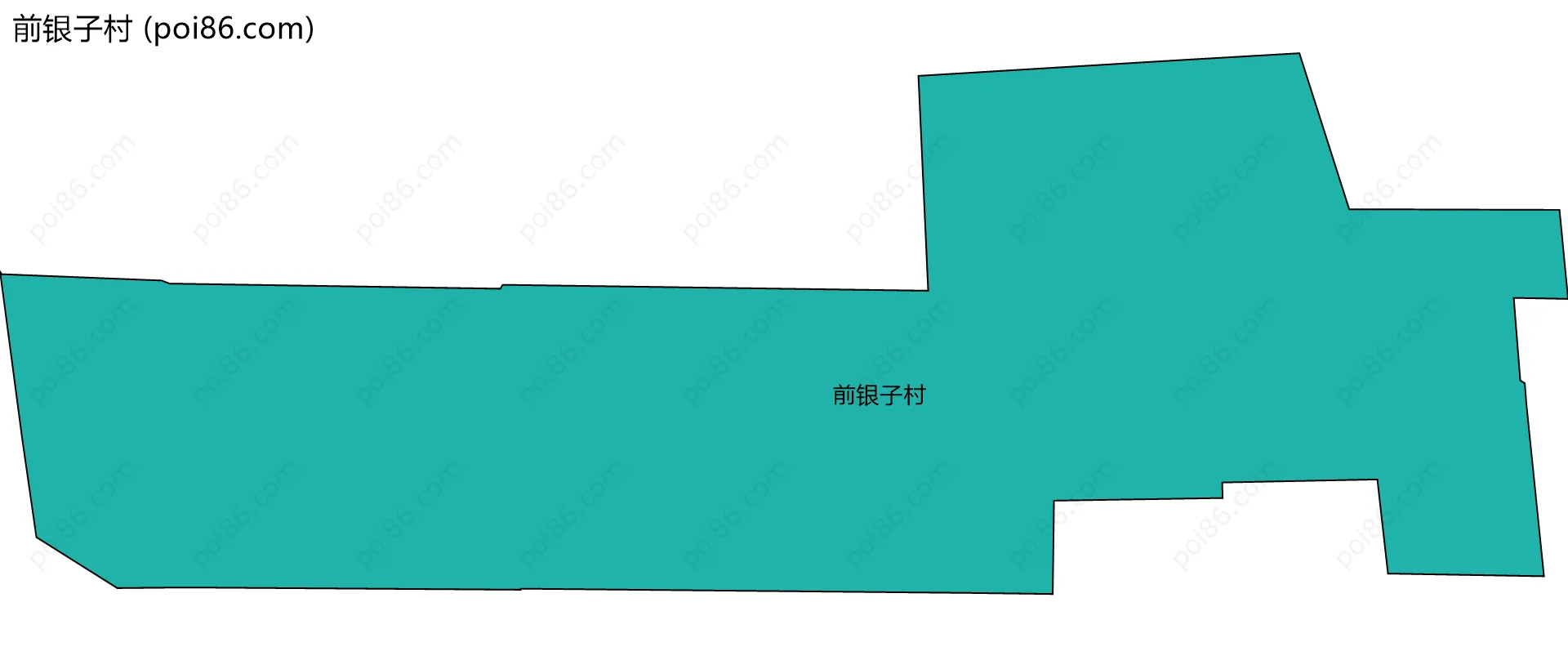 前银子村边界地图