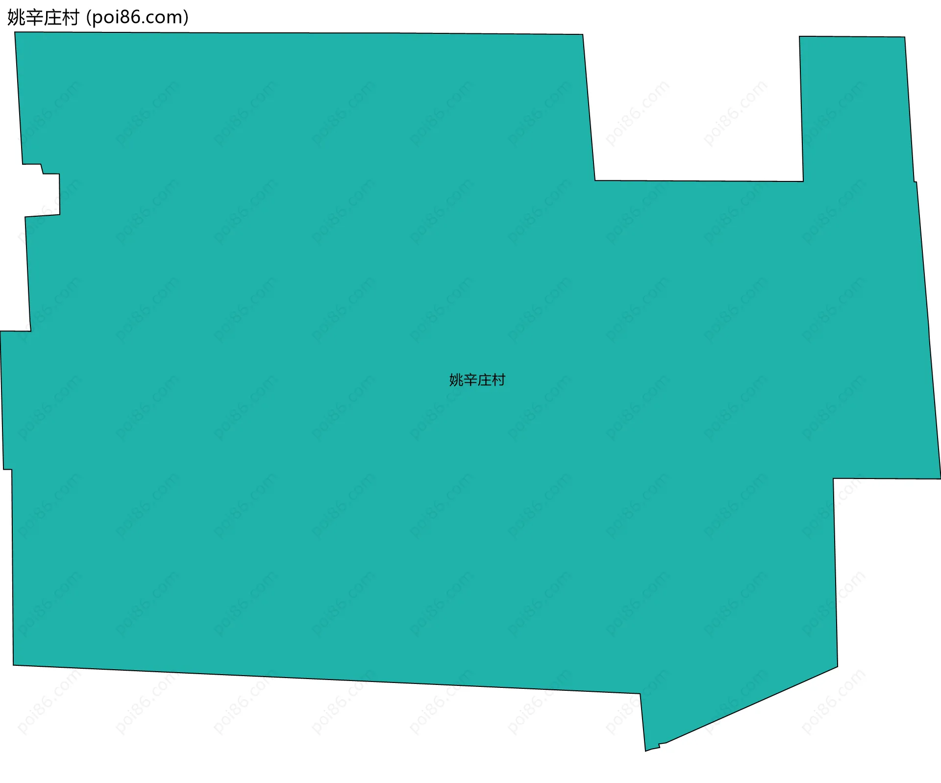 姚辛庄村边界地图