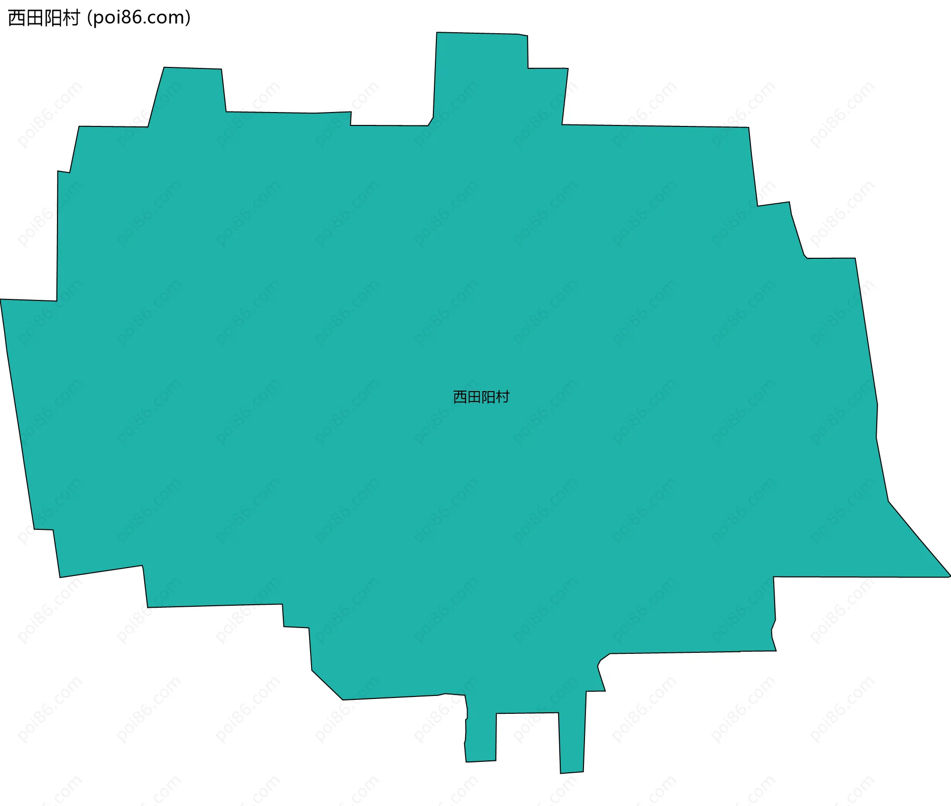 西田阳村边界地图