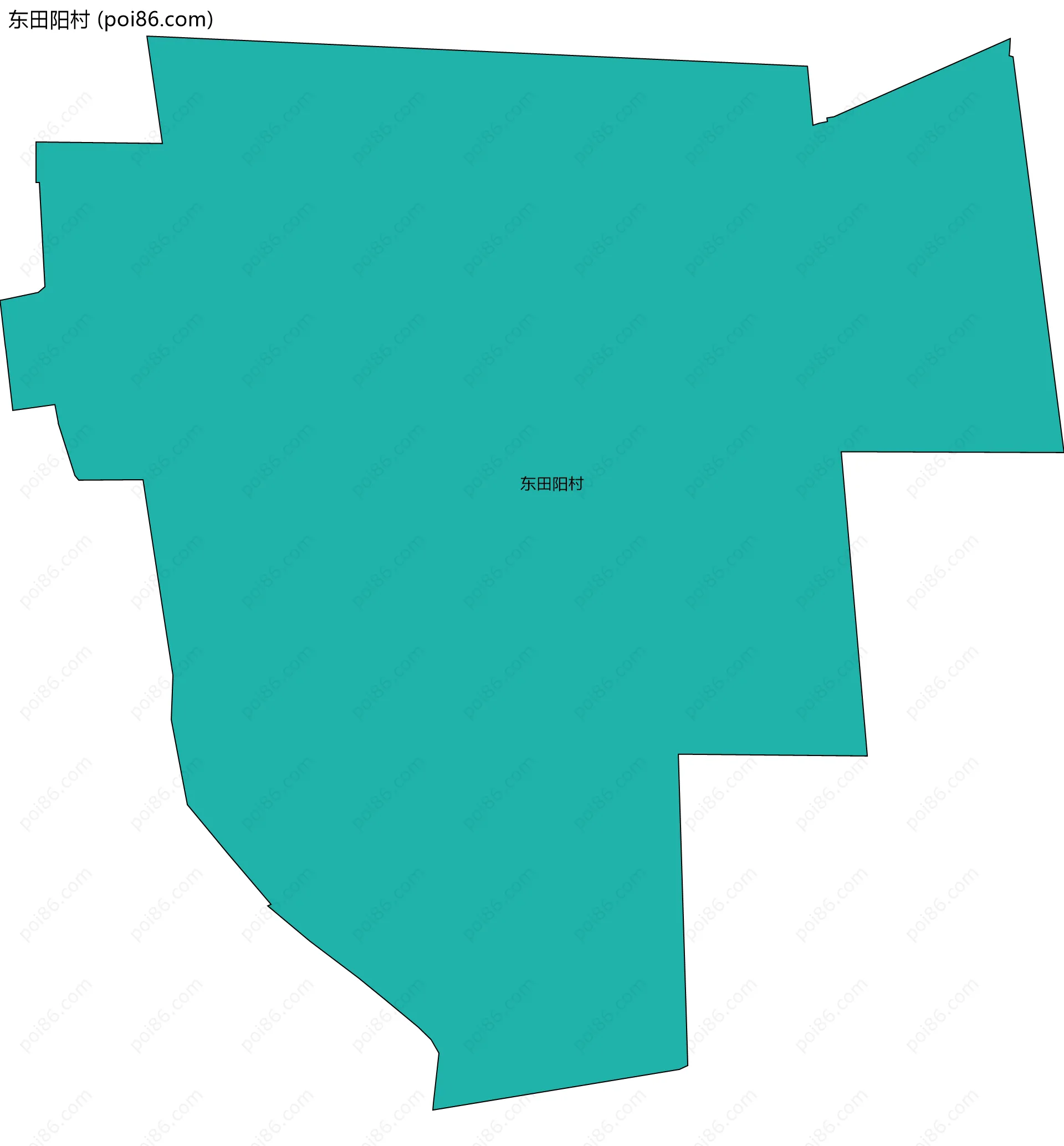 东田阳村边界地图