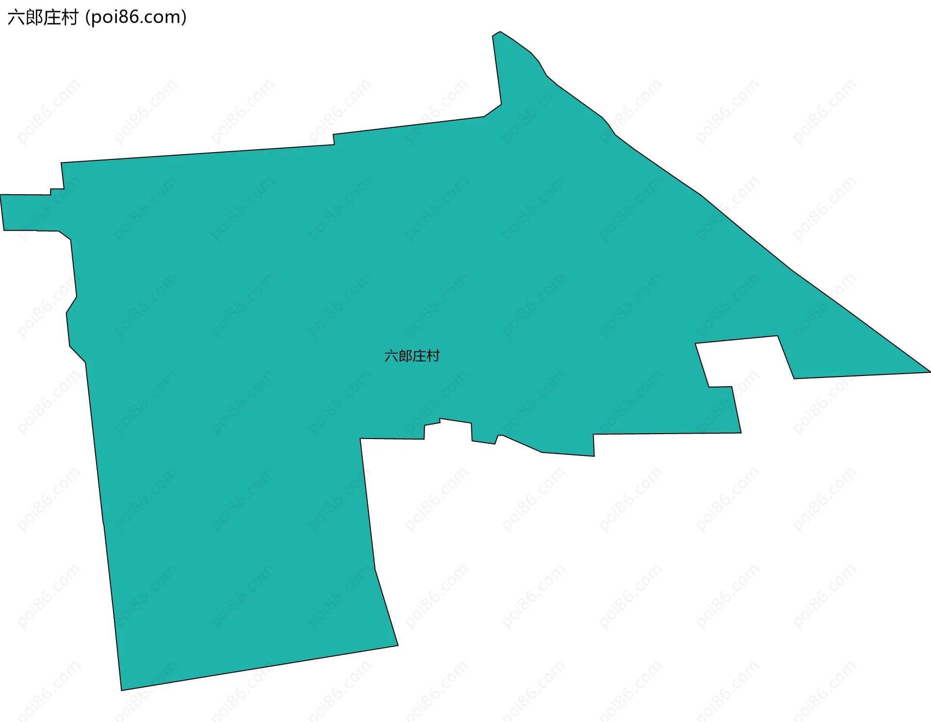 六郎庄村边界地图