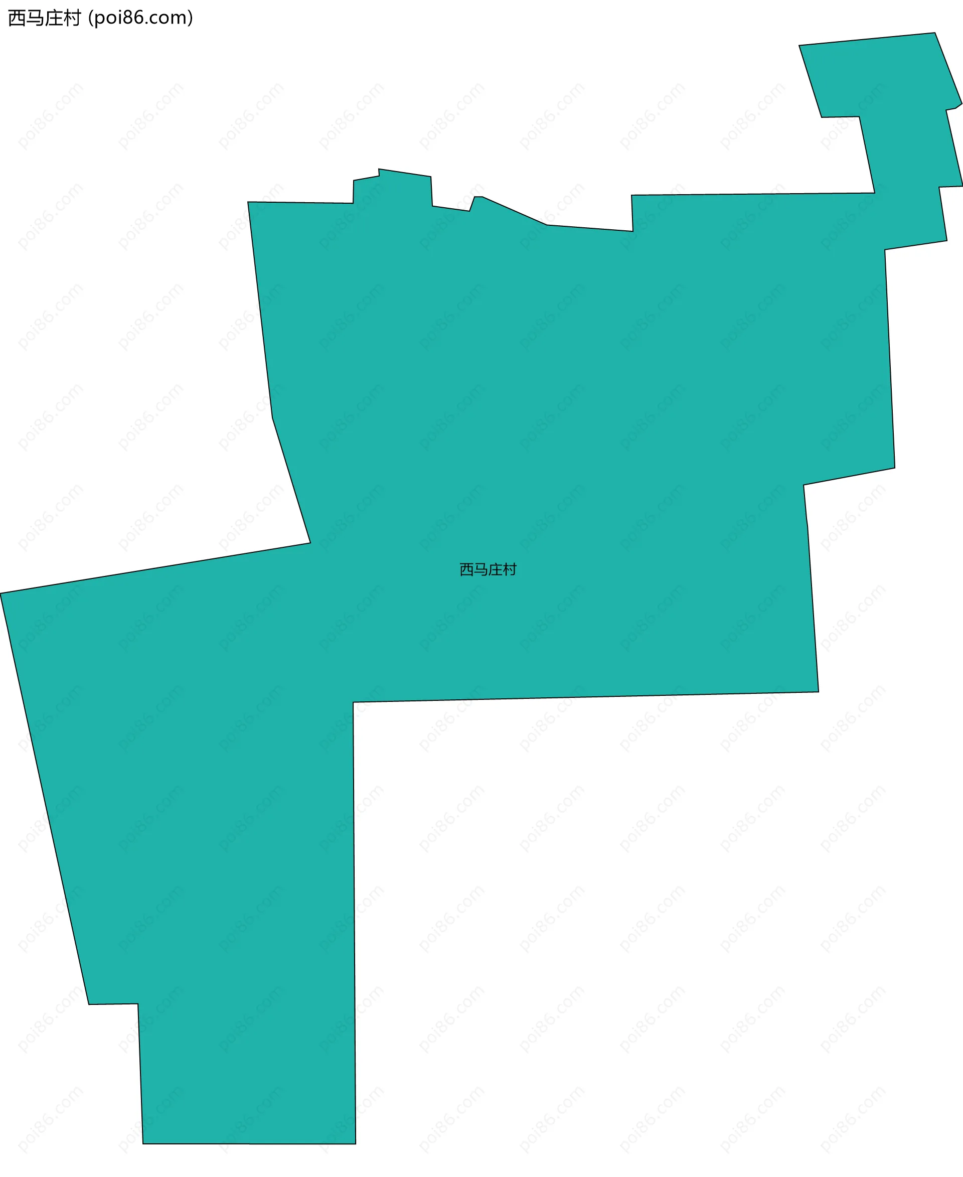 西马庄村边界地图