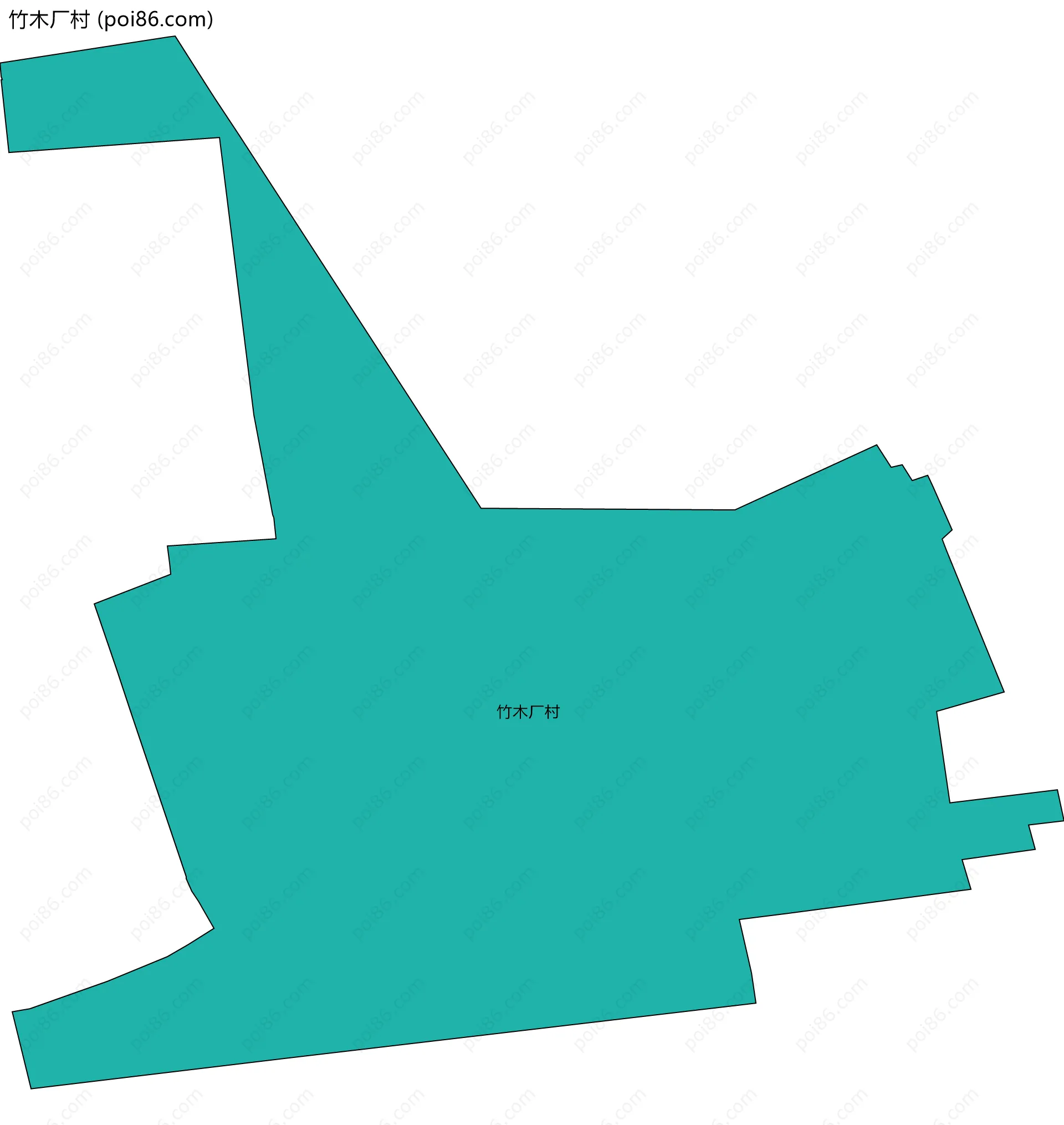 竹木厂村边界地图