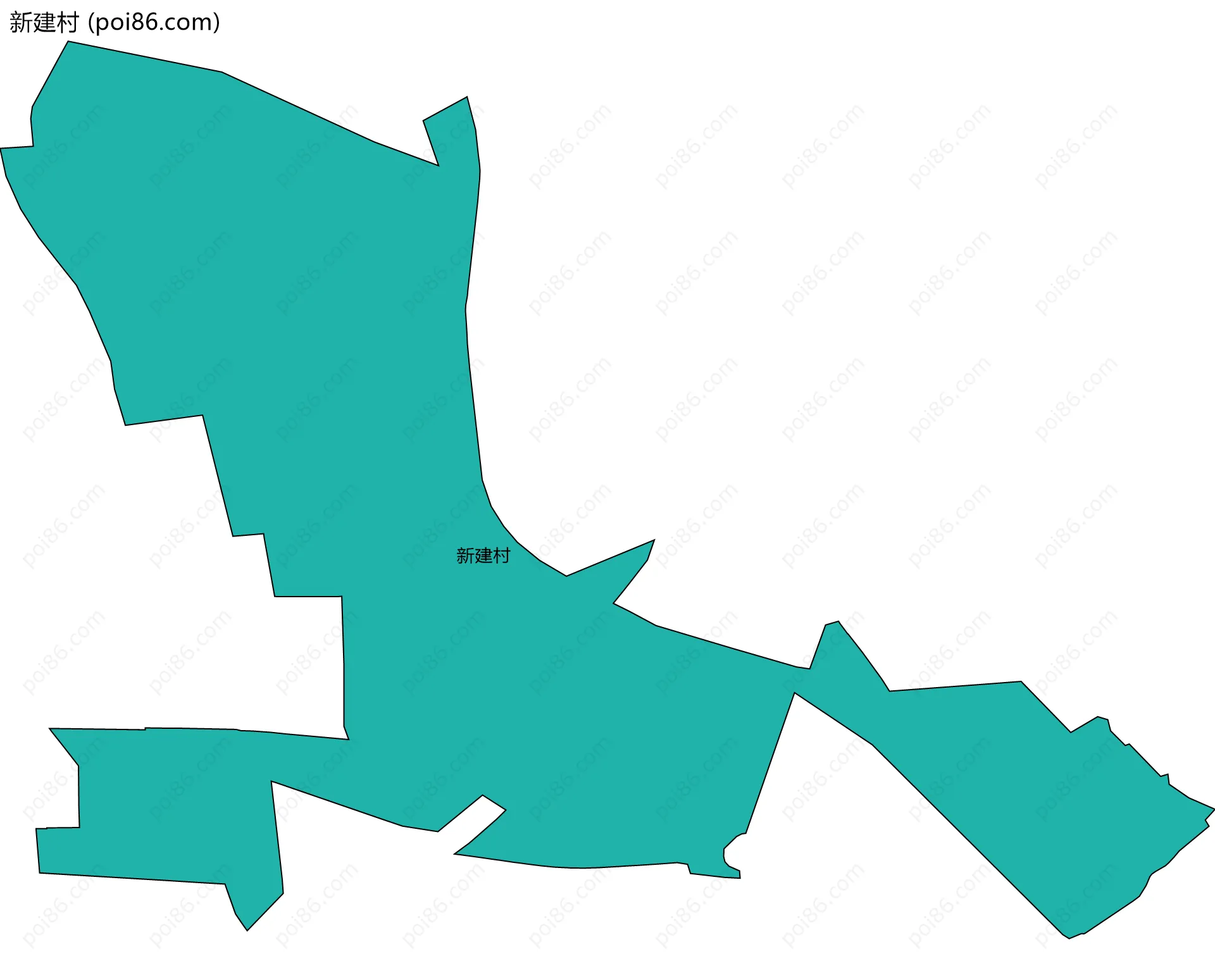 新建村边界地图