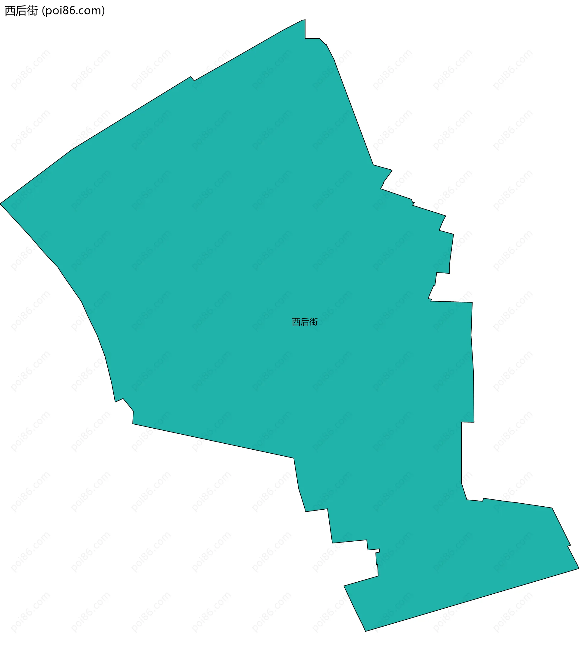 西后街边界地图
