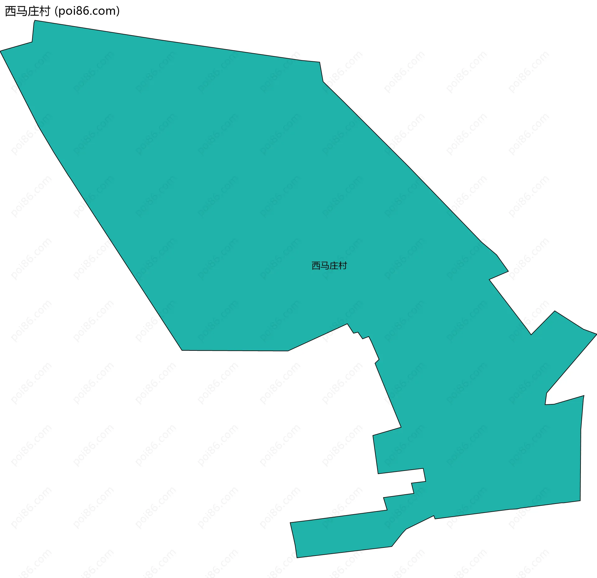 西马庄村边界地图