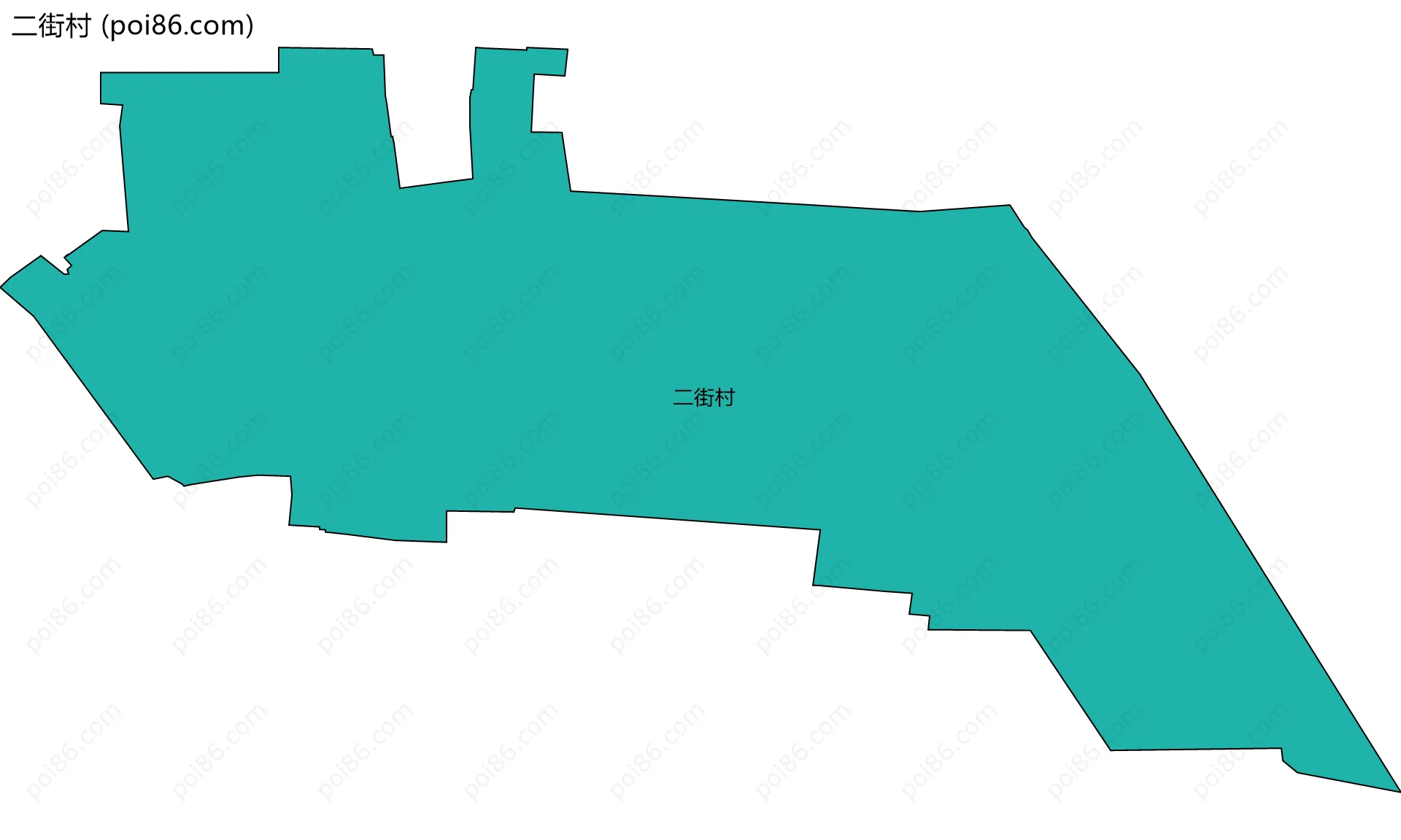 二街村边界地图