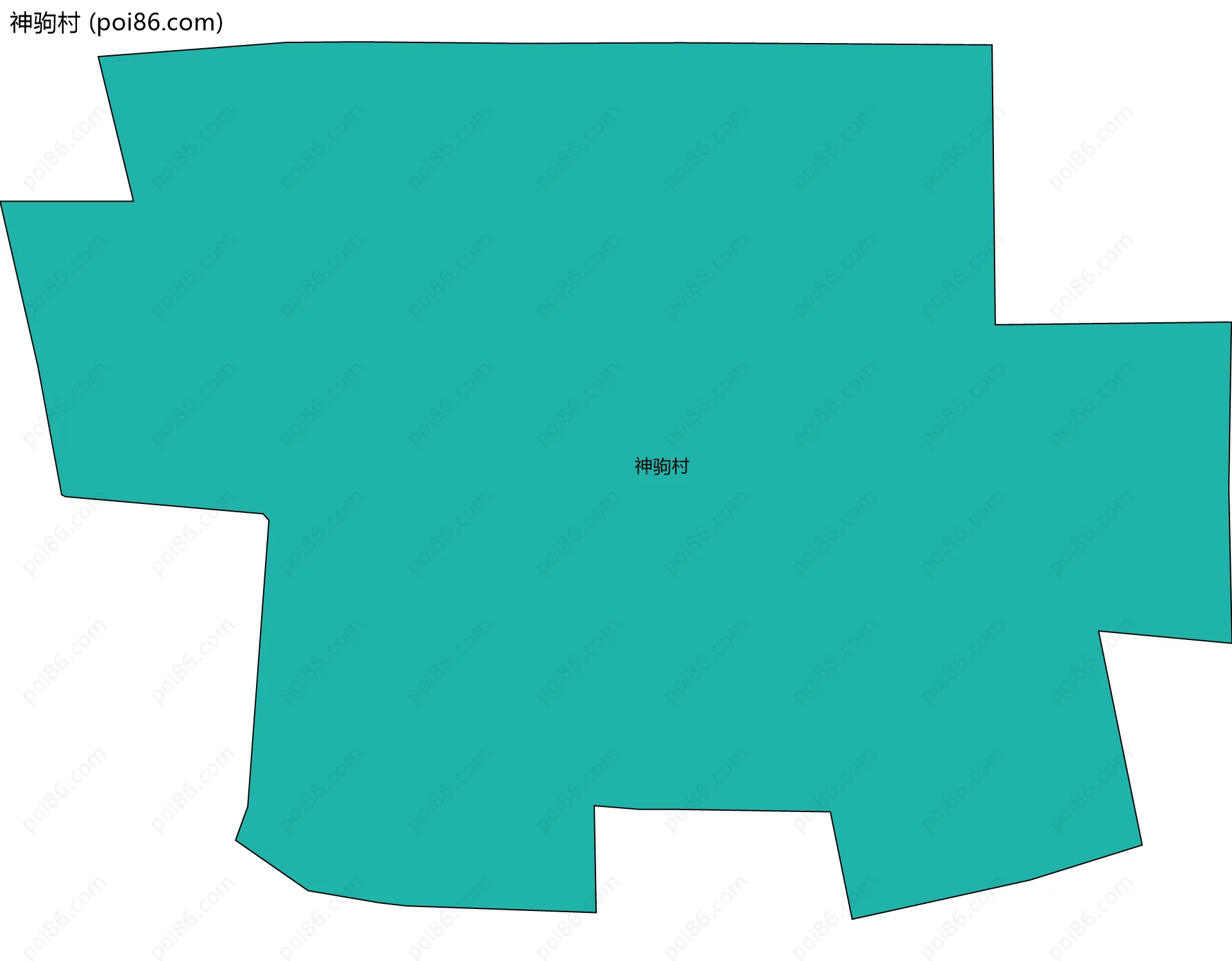 神驹村边界地图