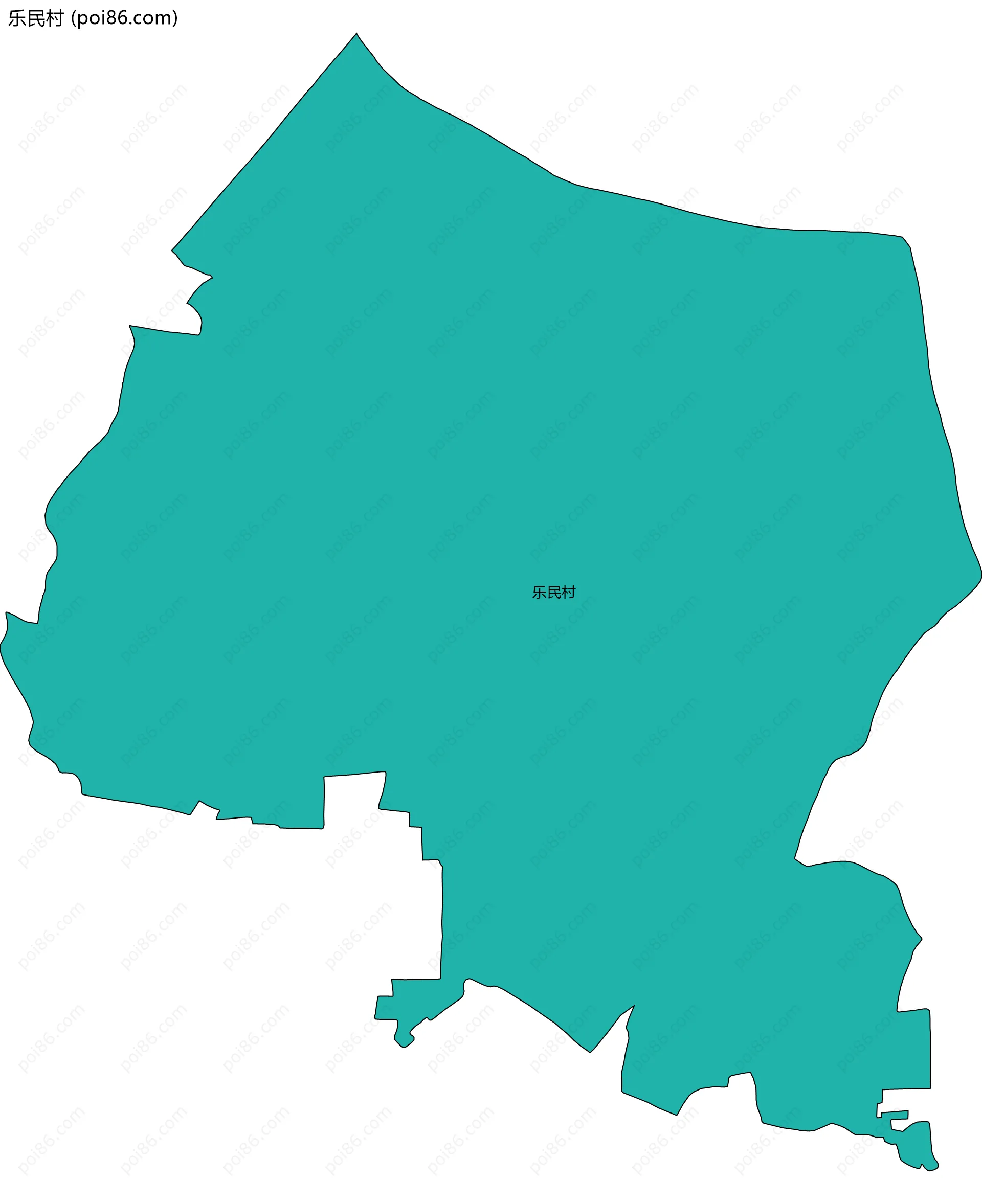 乐民村边界地图