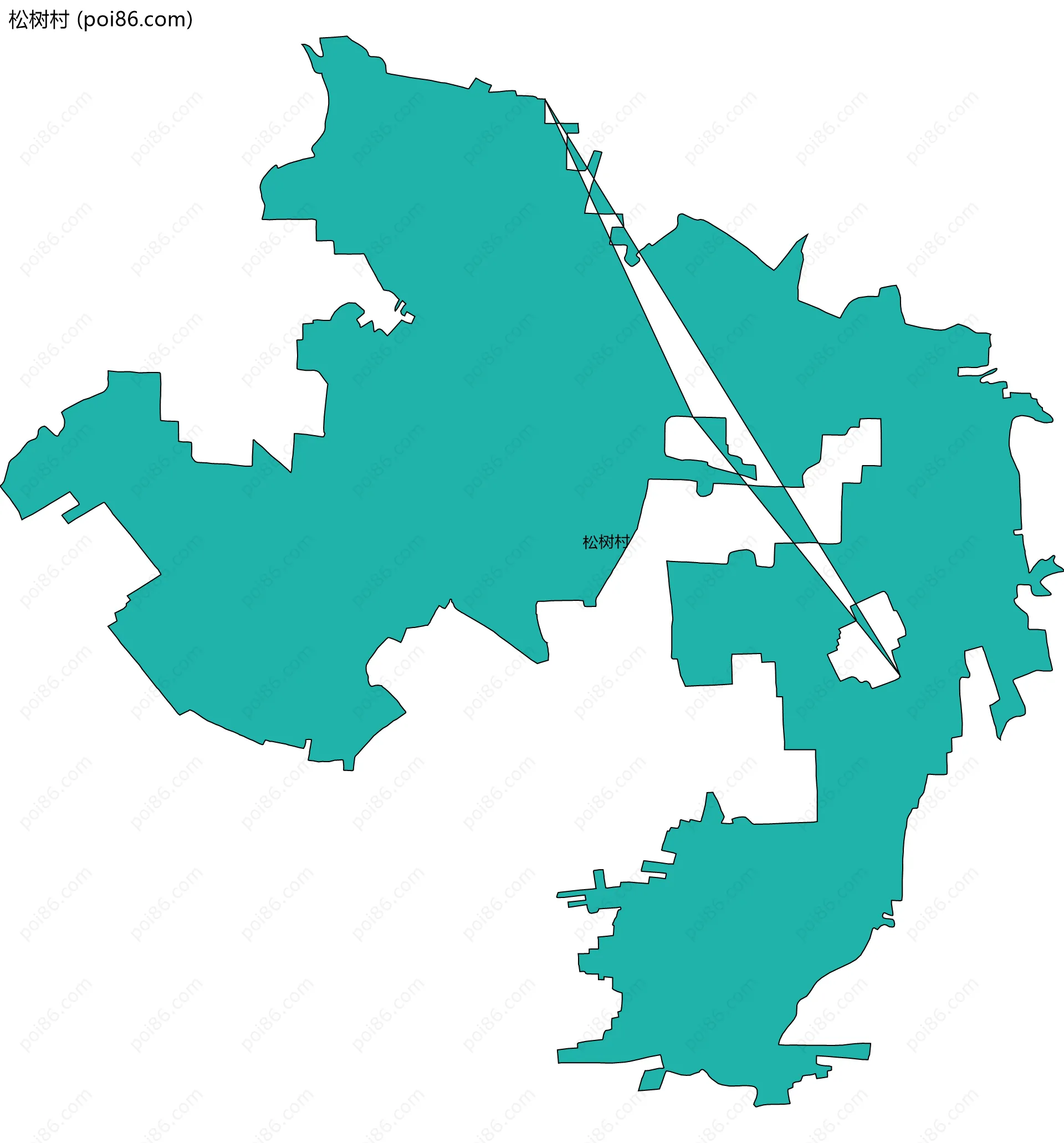 松树村边界地图