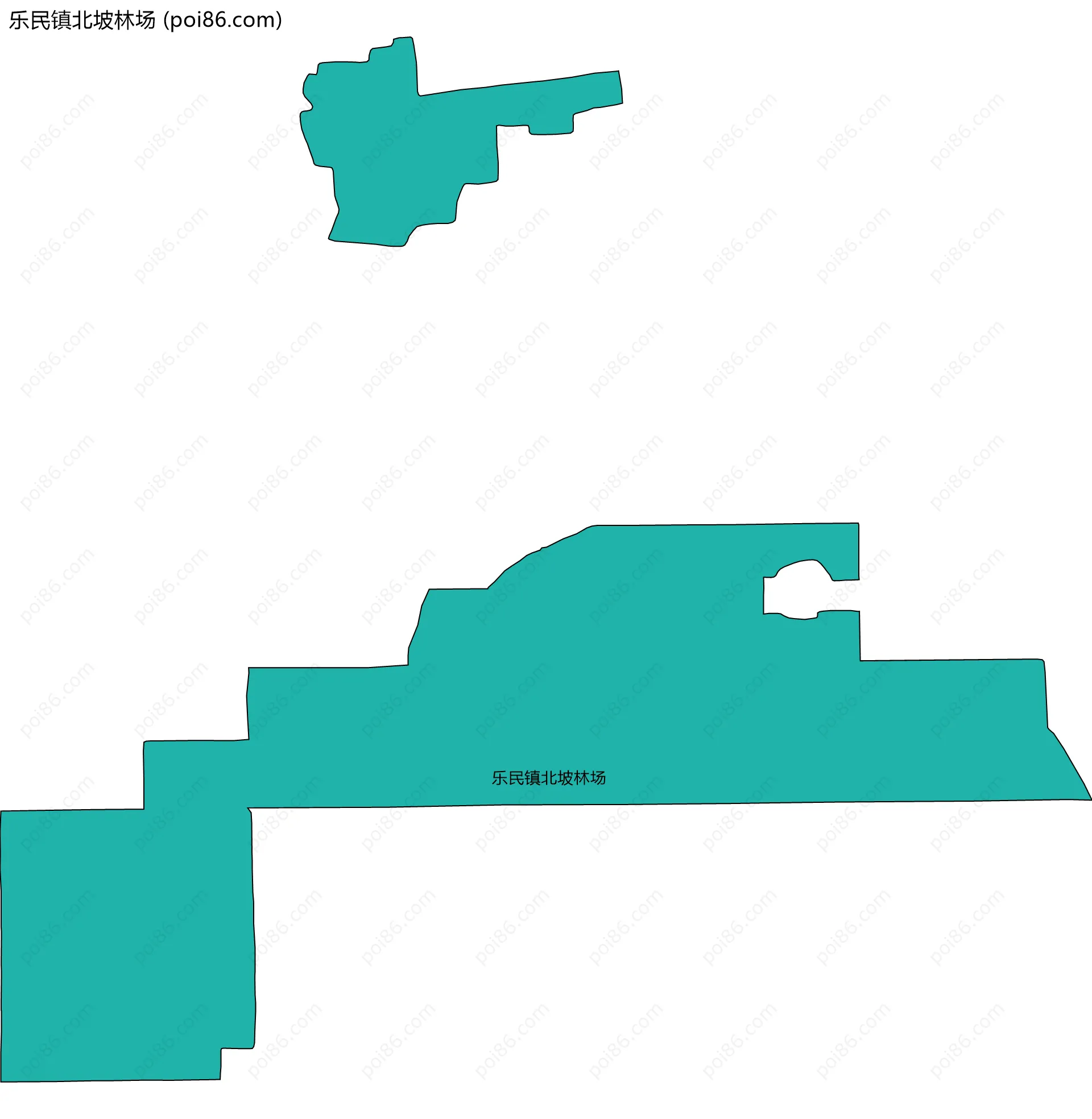 乐民镇北坡林场边界地图