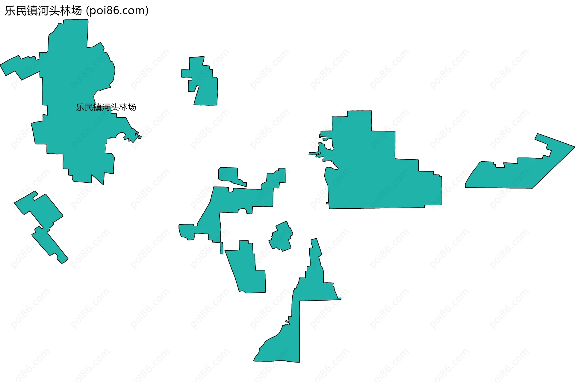 乐民镇河头林场边界地图