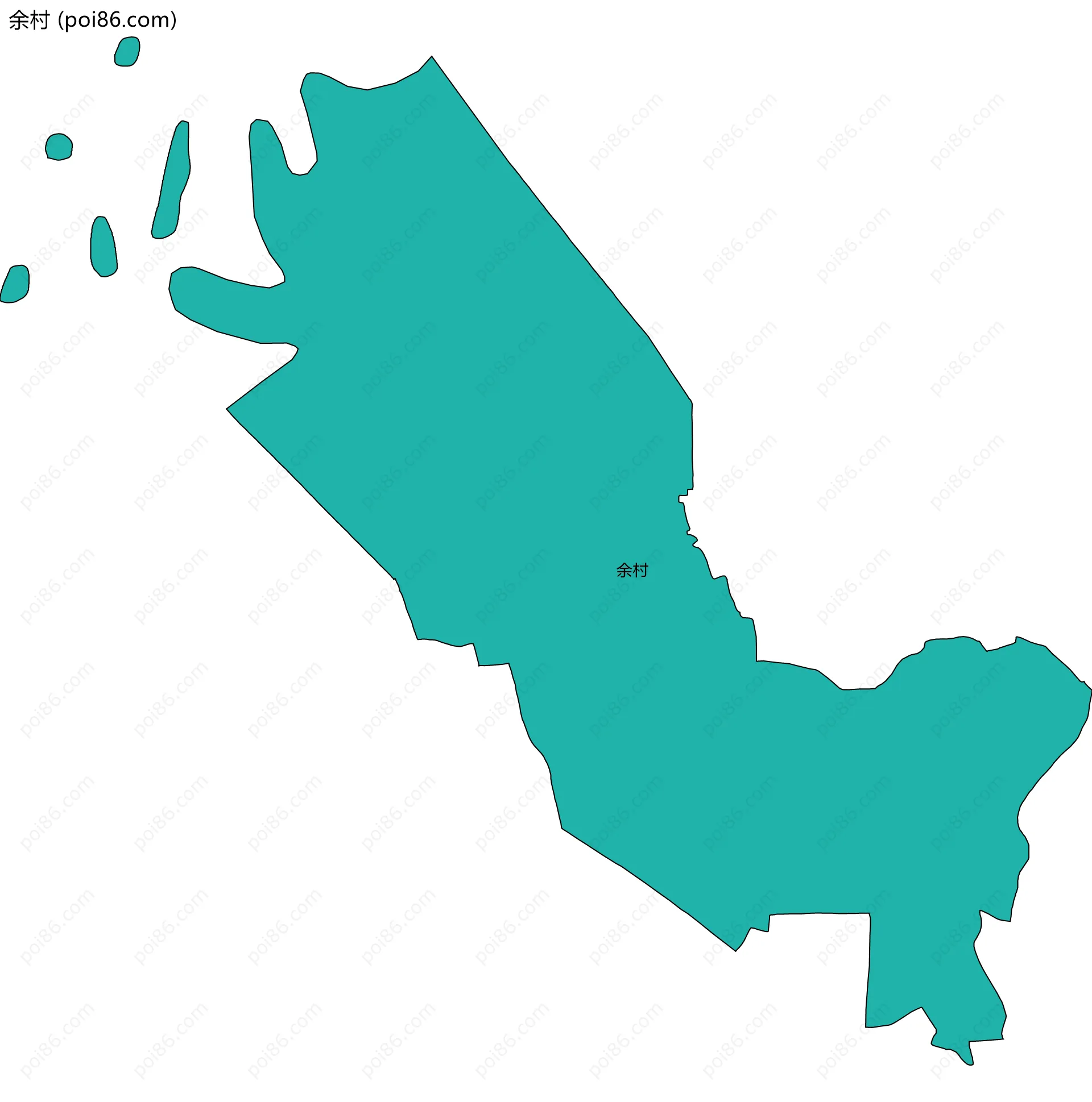 余村边界地图