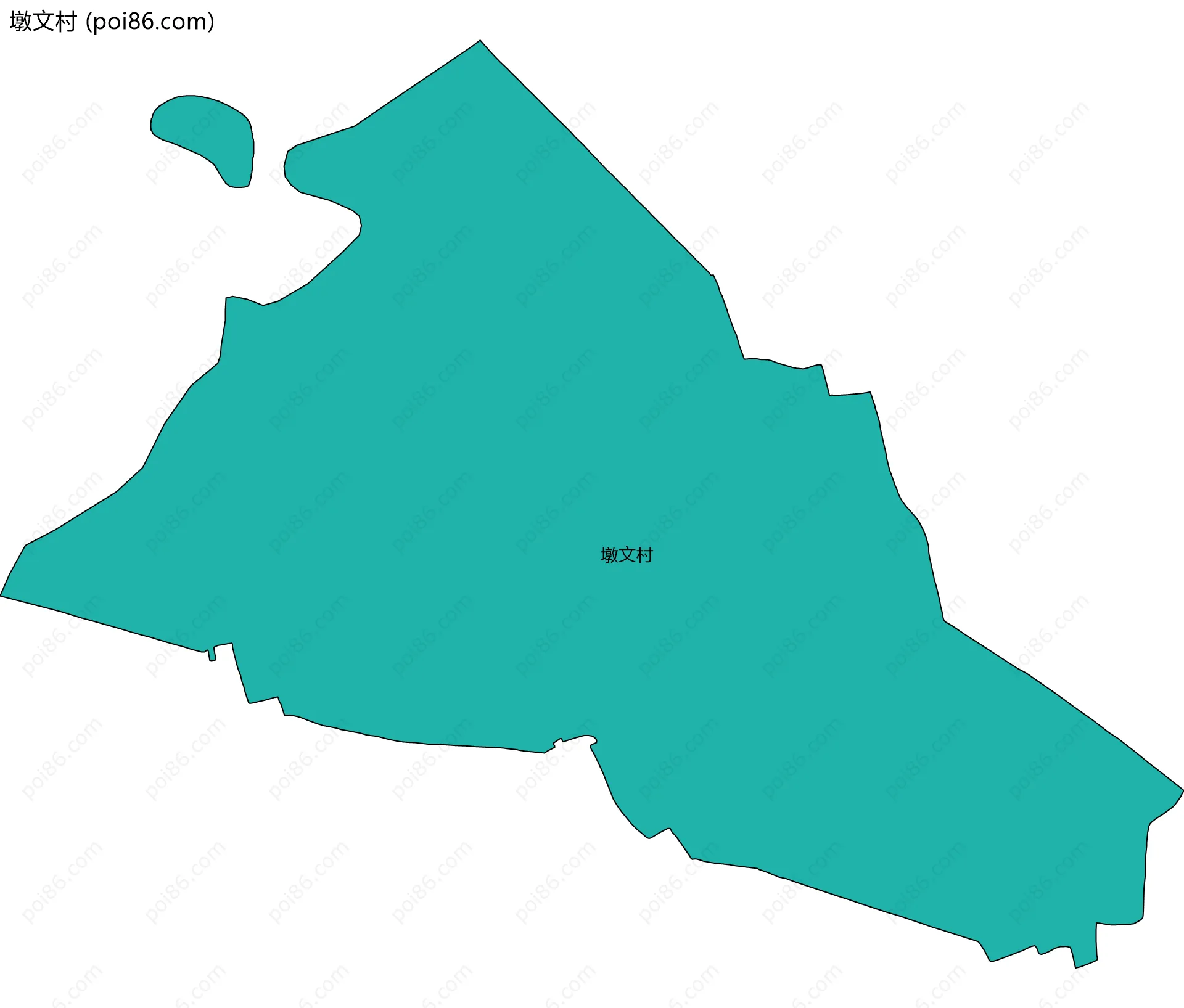 墩文村边界地图