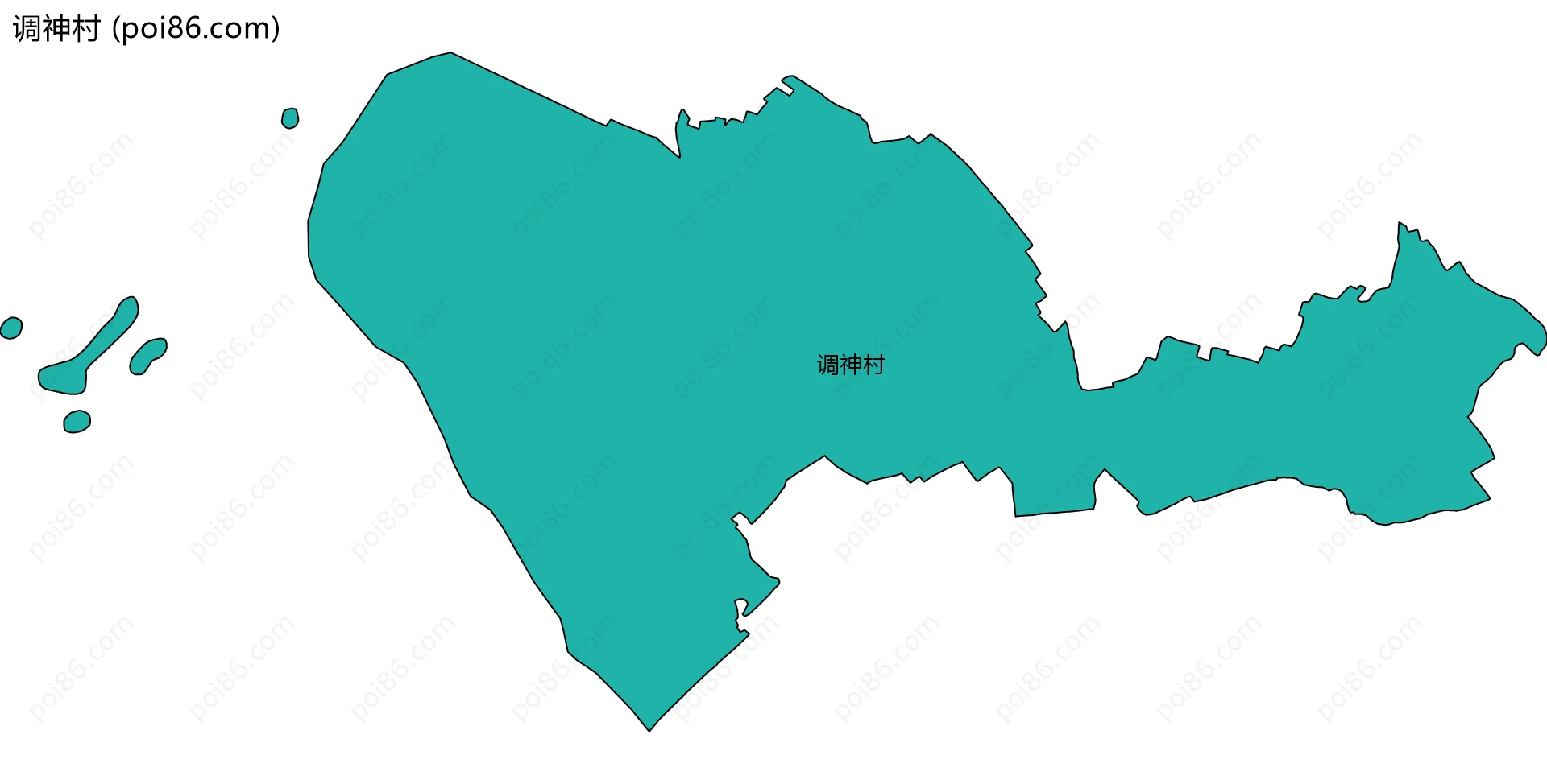 调神村边界地图