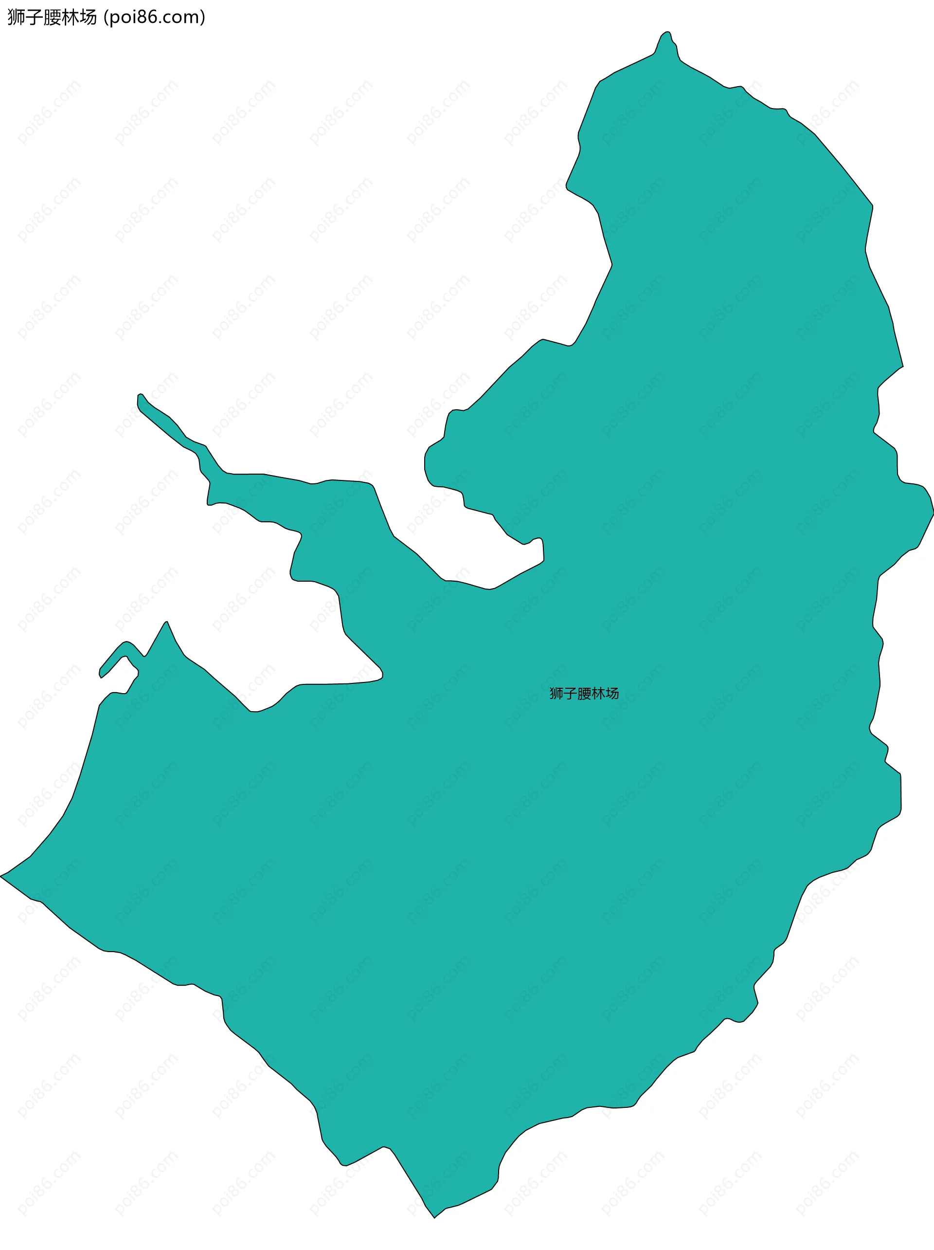 狮子腰林场边界地图