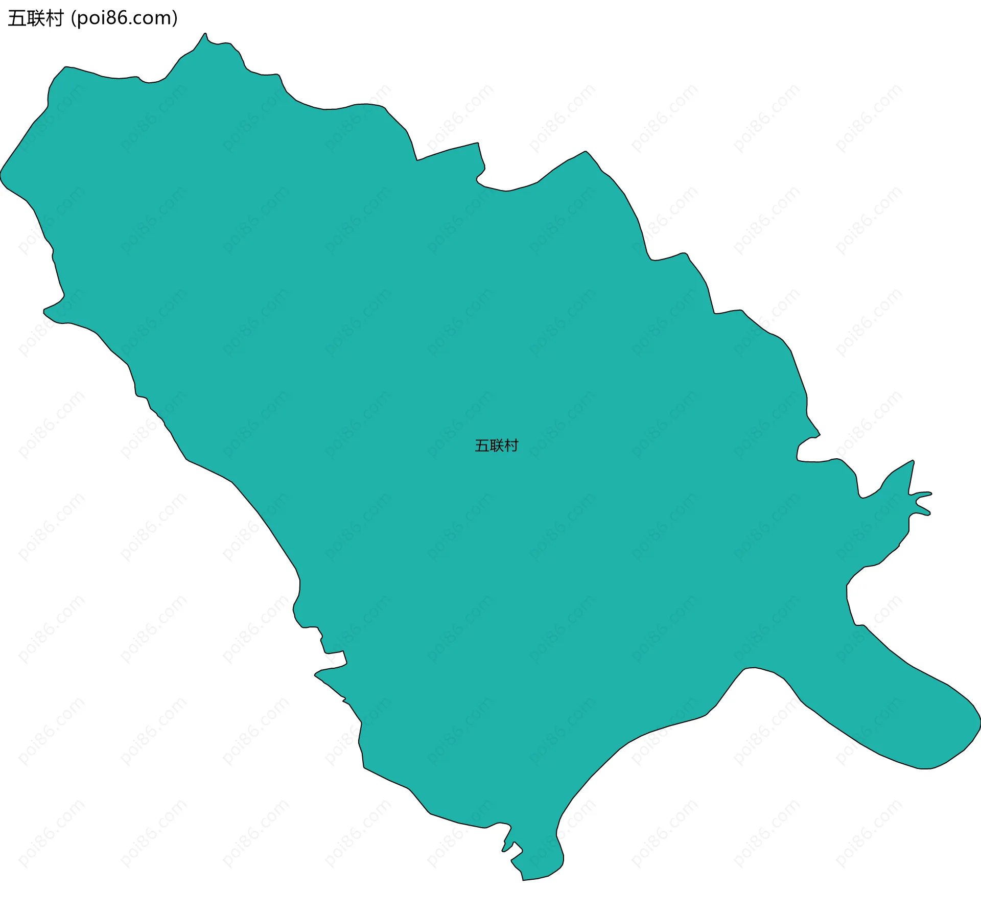 五联村边界地图