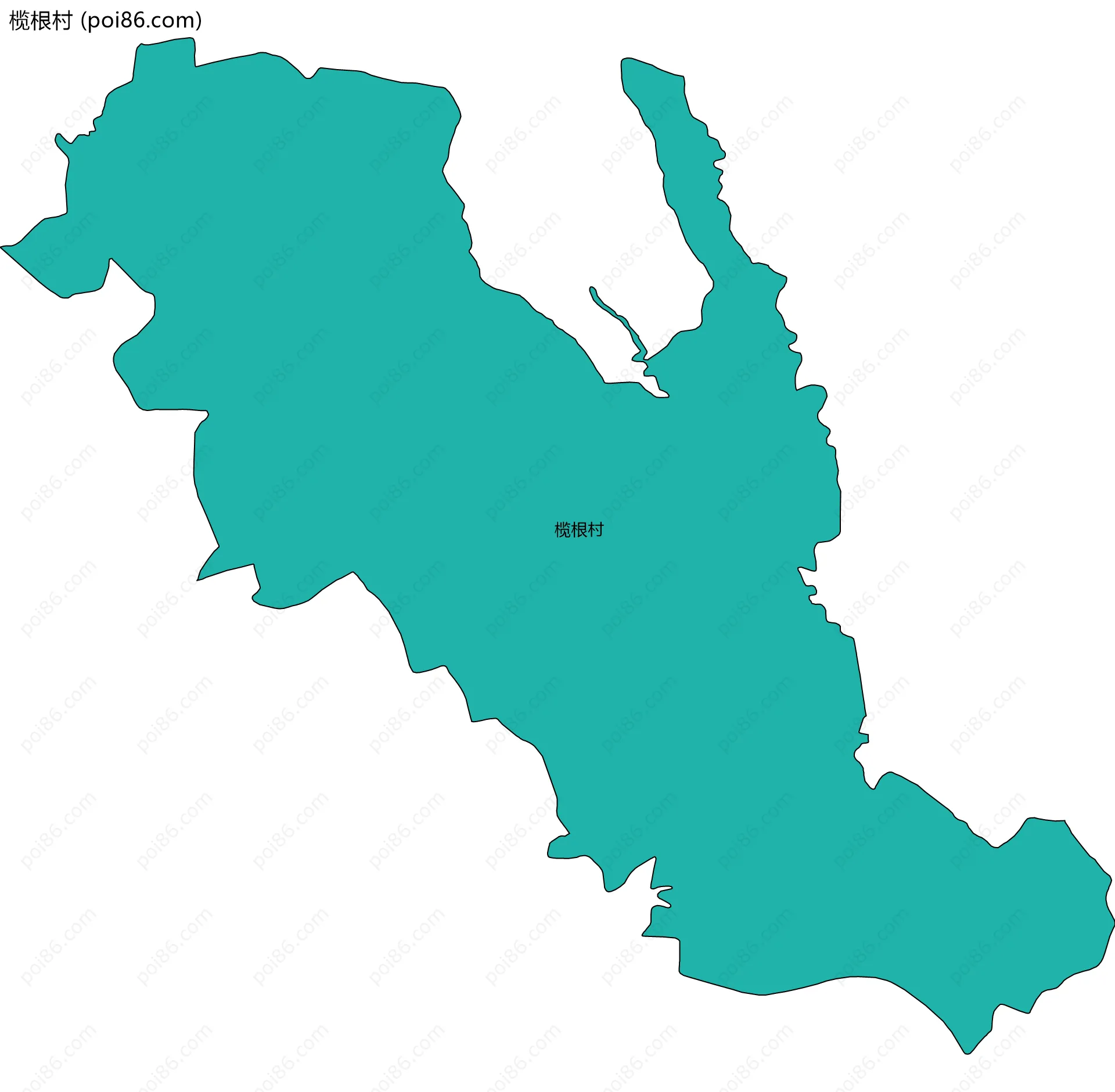 榄根村边界地图