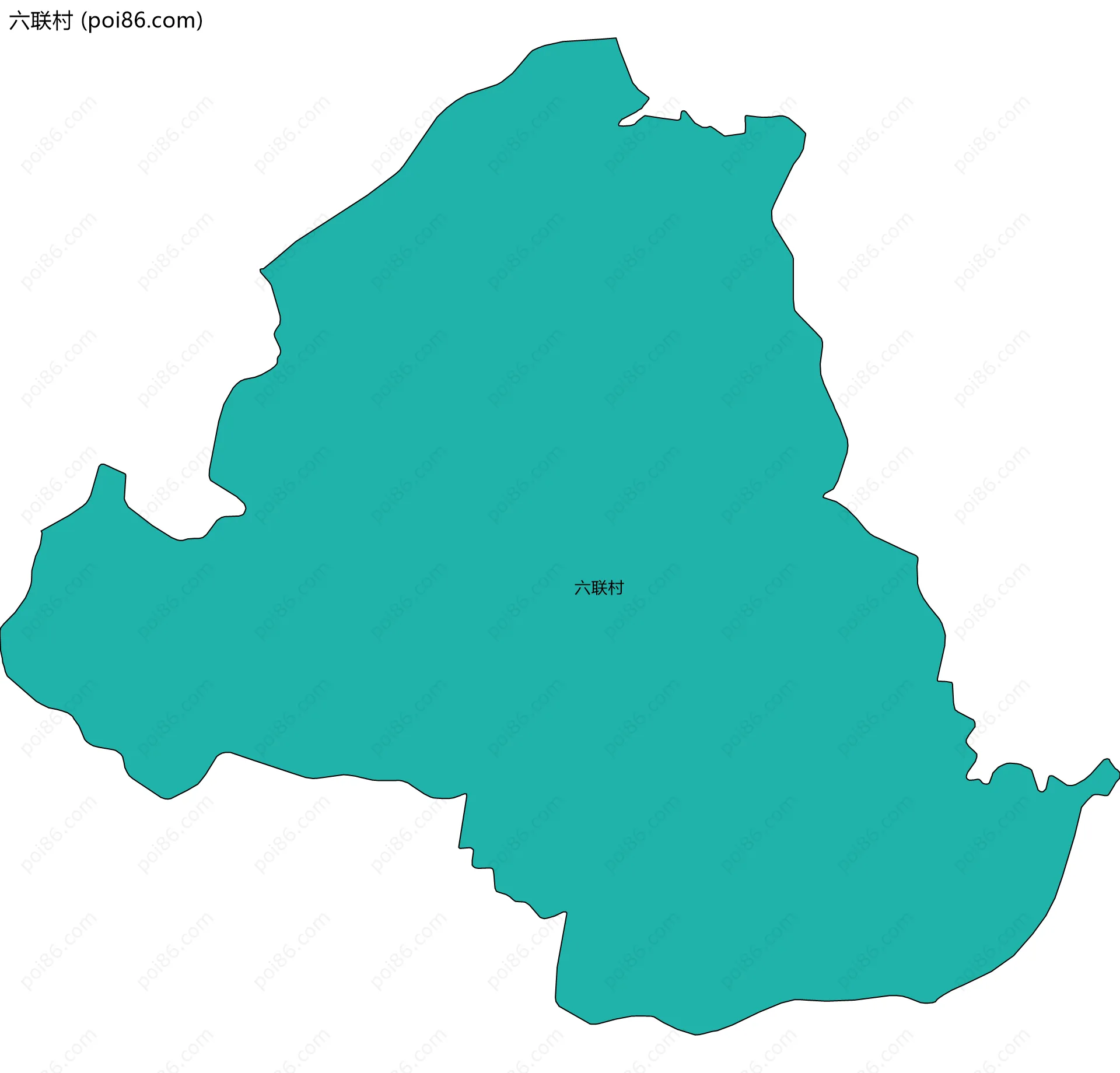六联村边界地图
