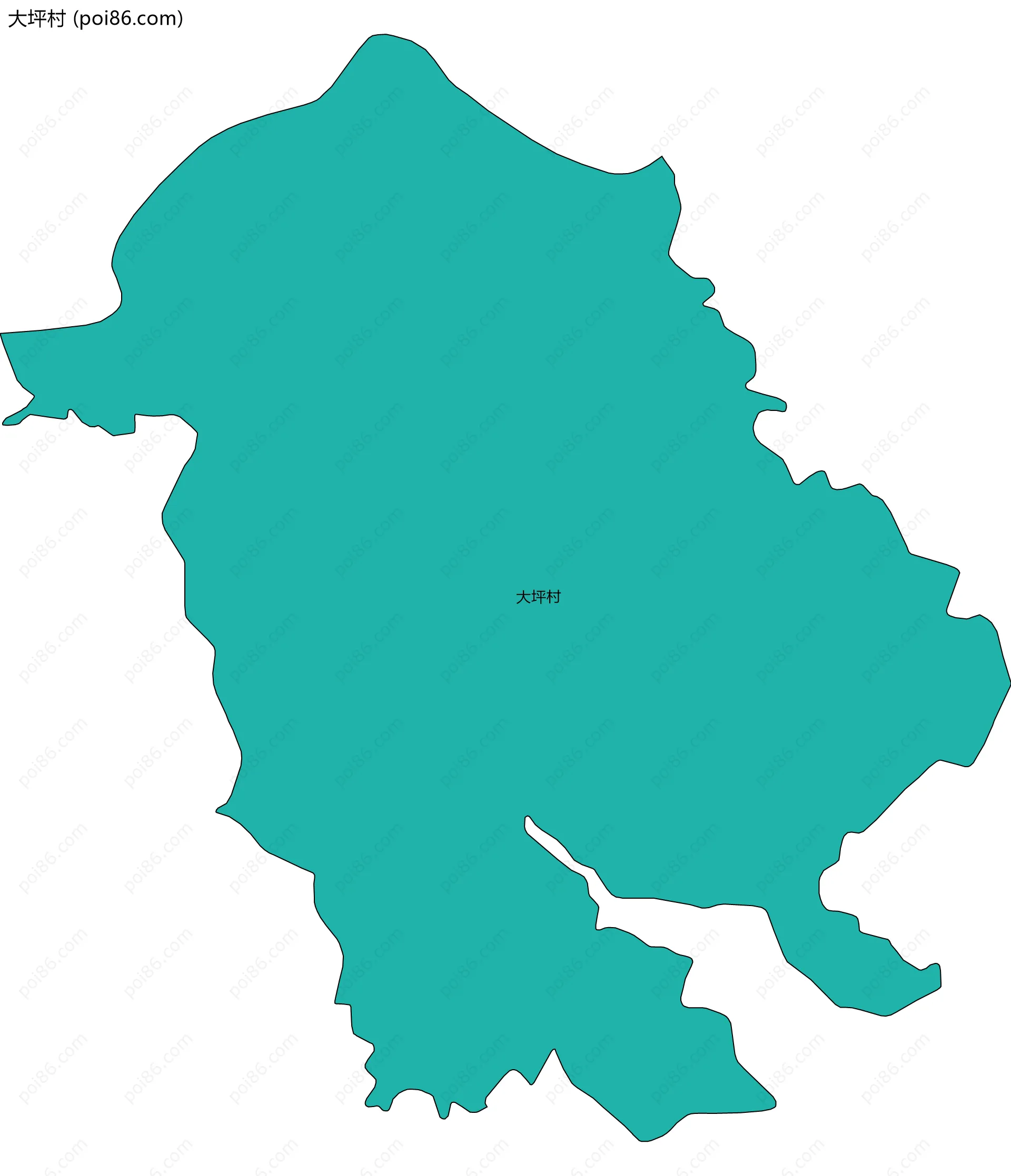 大坪村边界地图