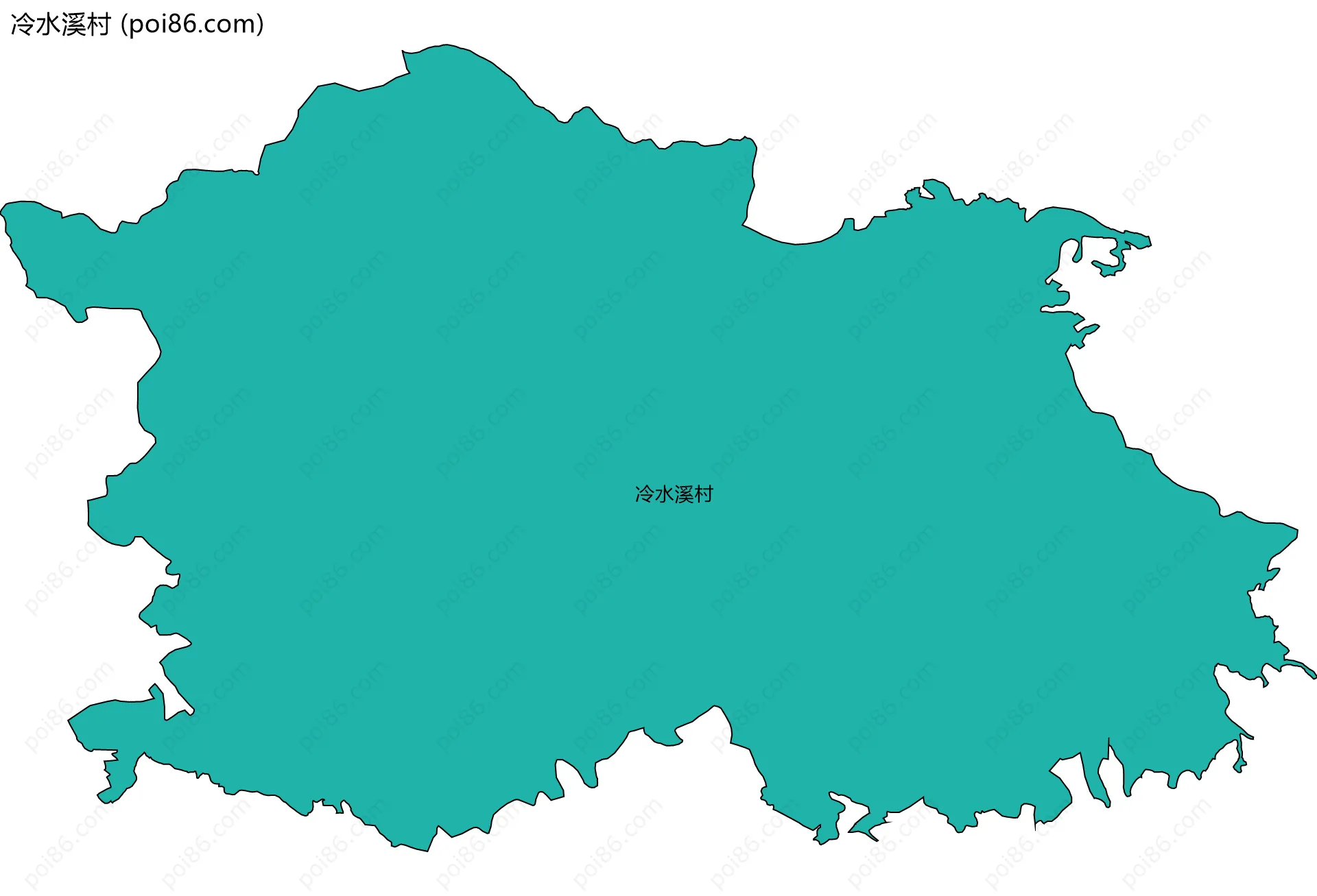 冷水溪村边界地图