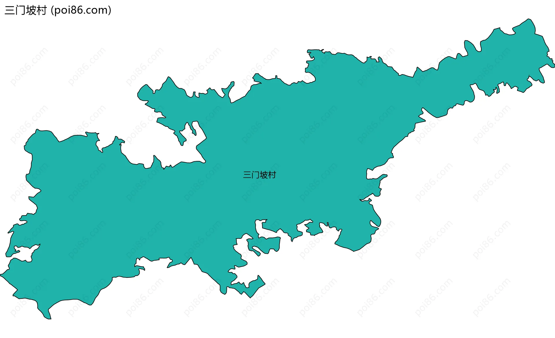 三门坡村边界地图