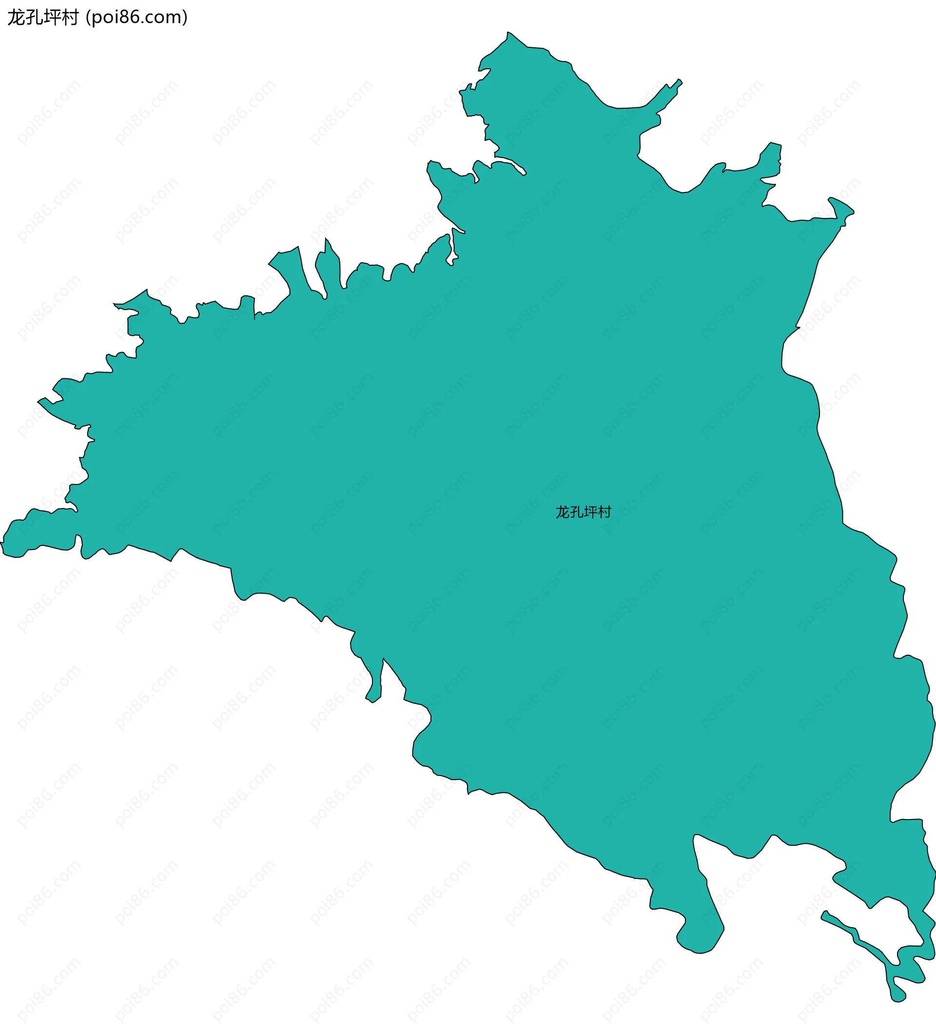 龙孔坪村边界地图