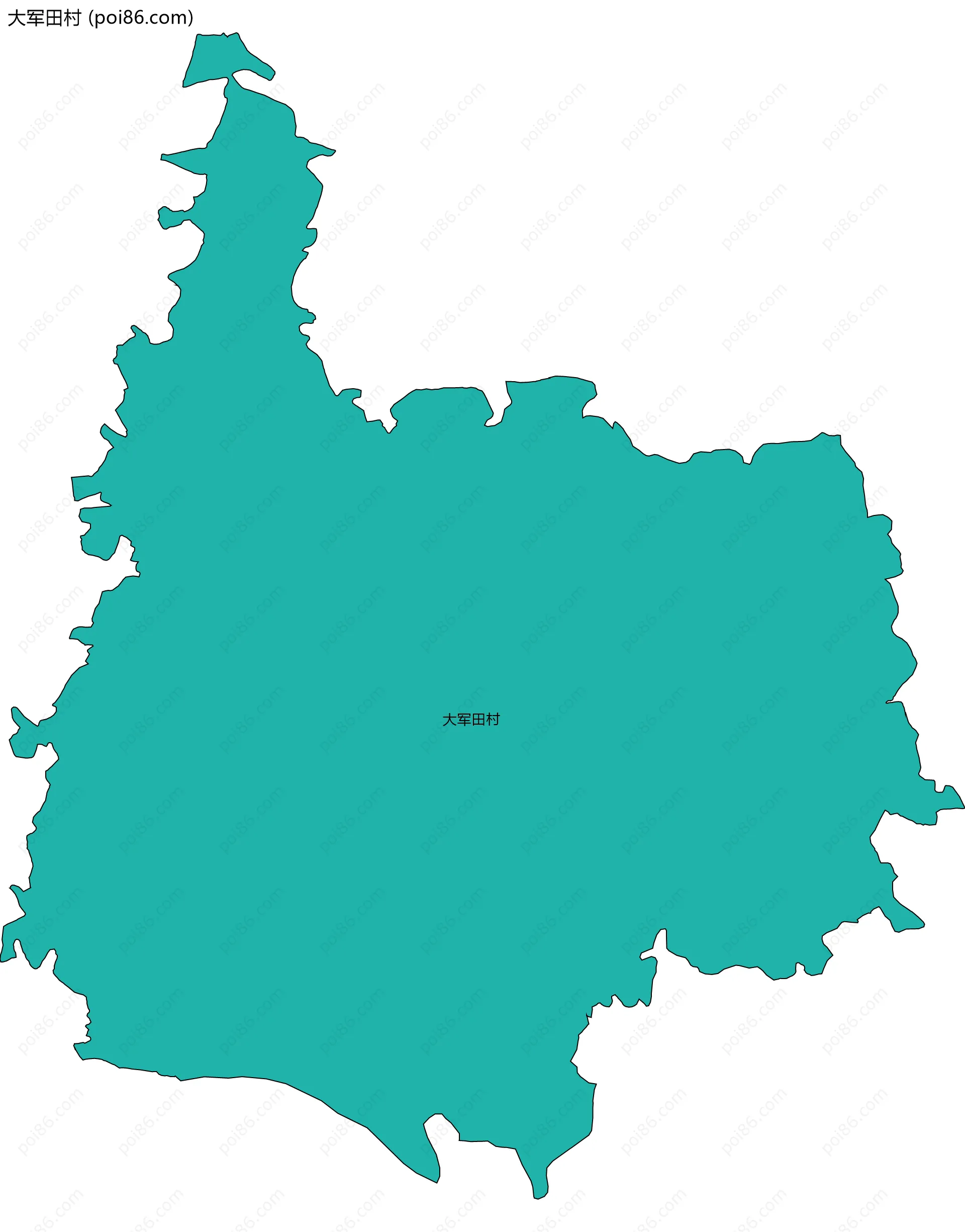 大军田村边界地图