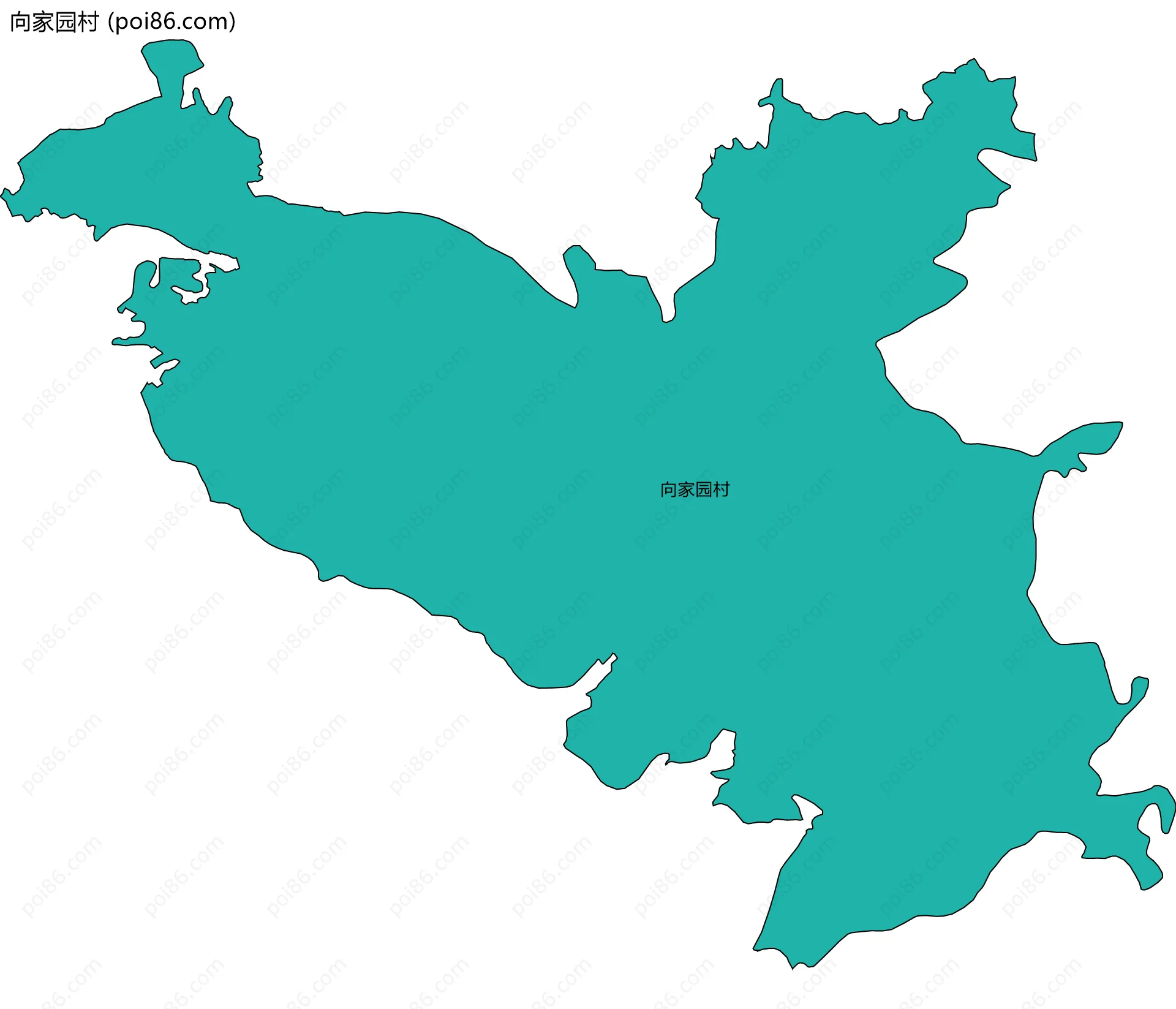 向家园村边界地图