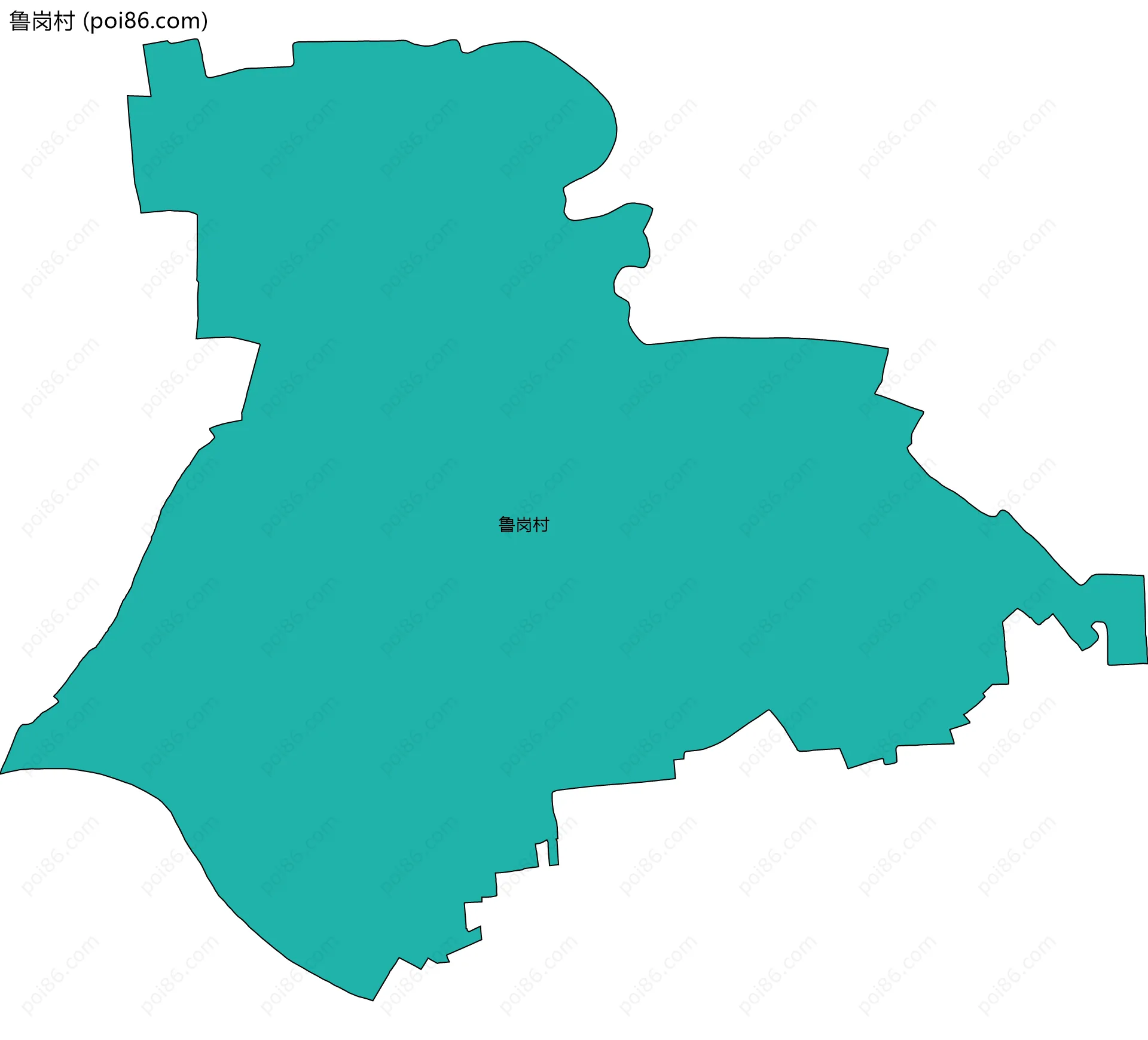 鲁岗村边界地图