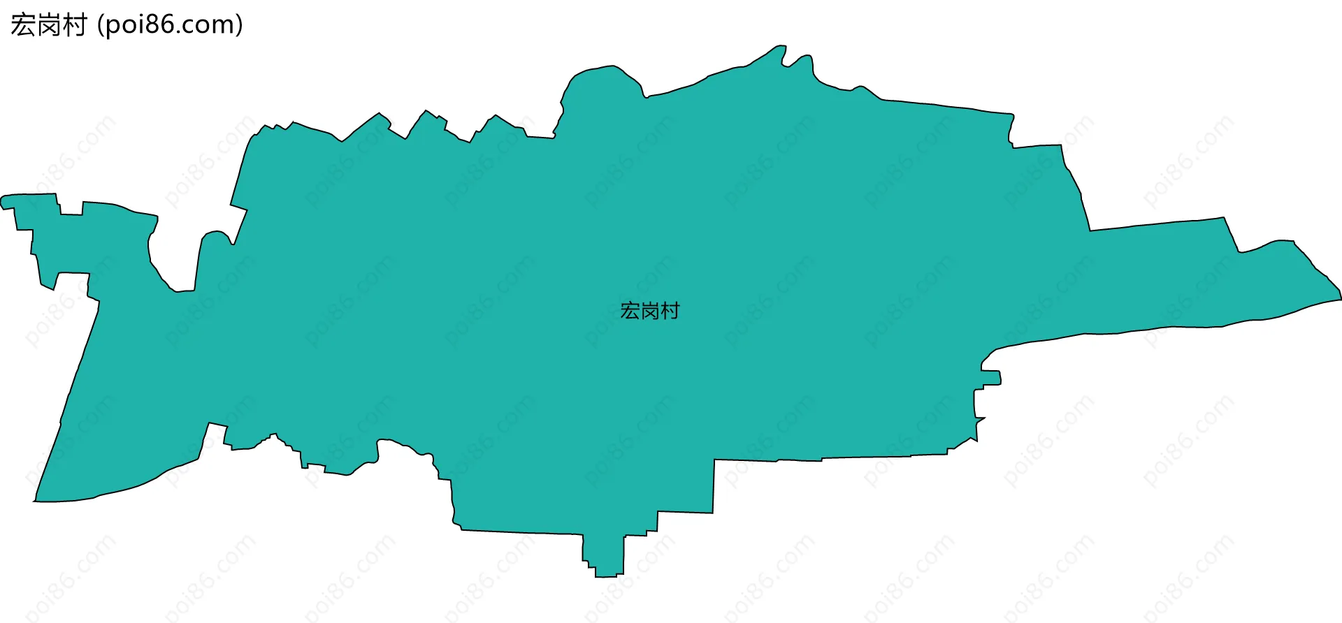 宏岗村边界地图