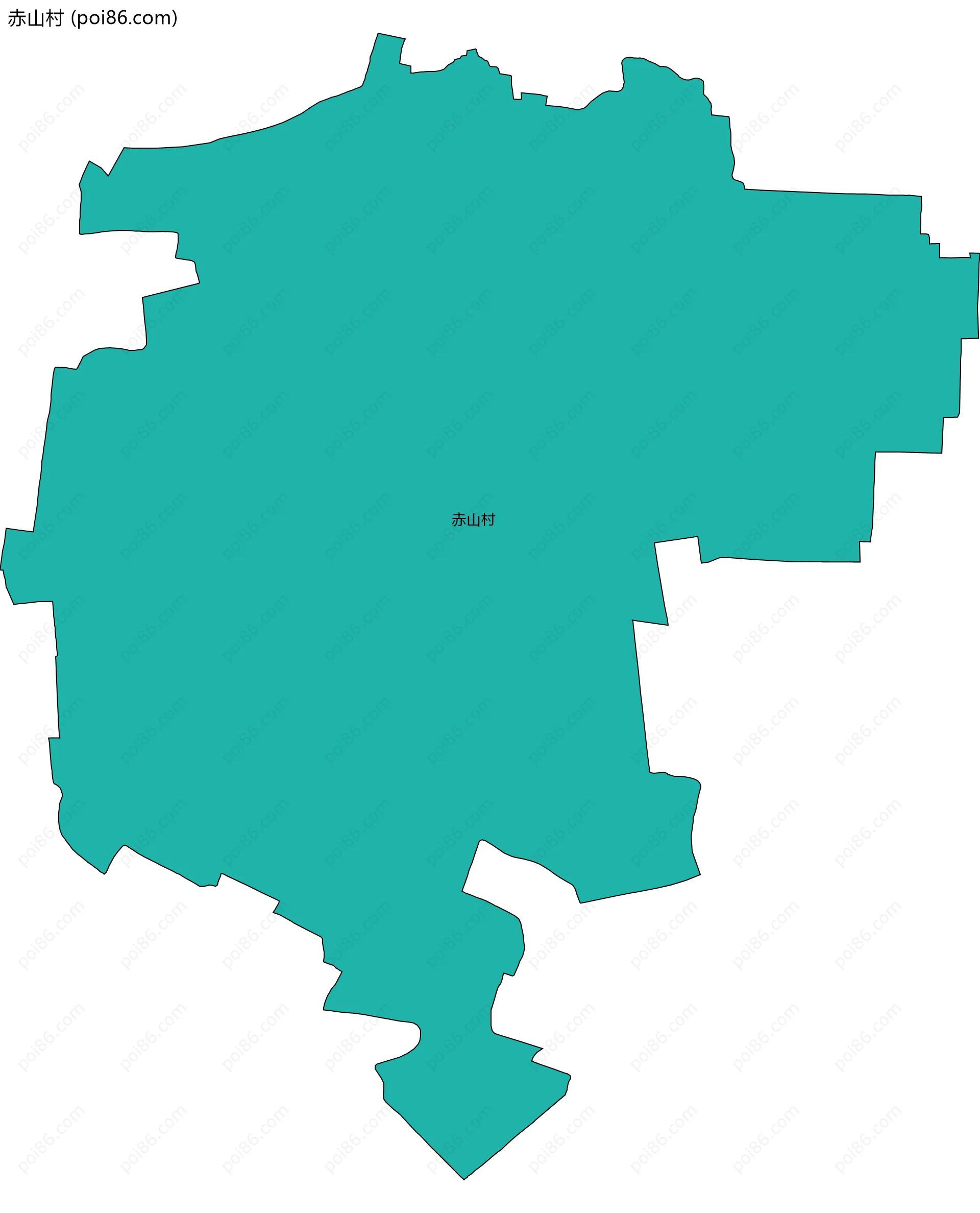 赤山村边界地图