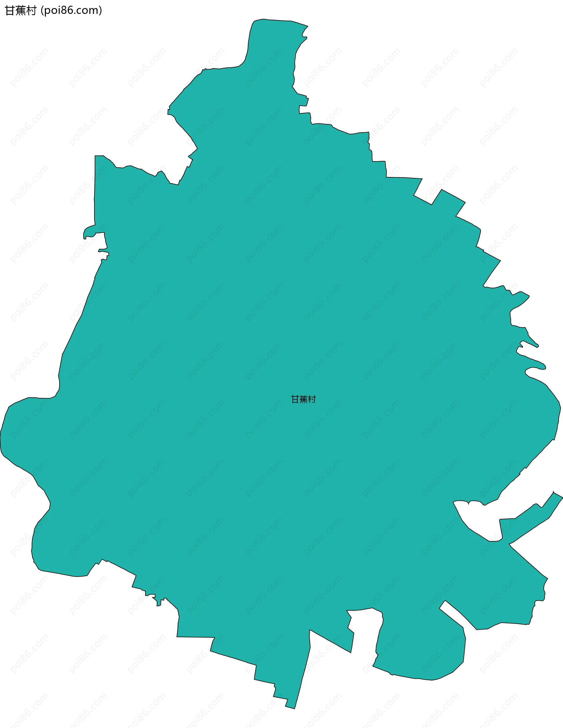 甘蕉村边界地图