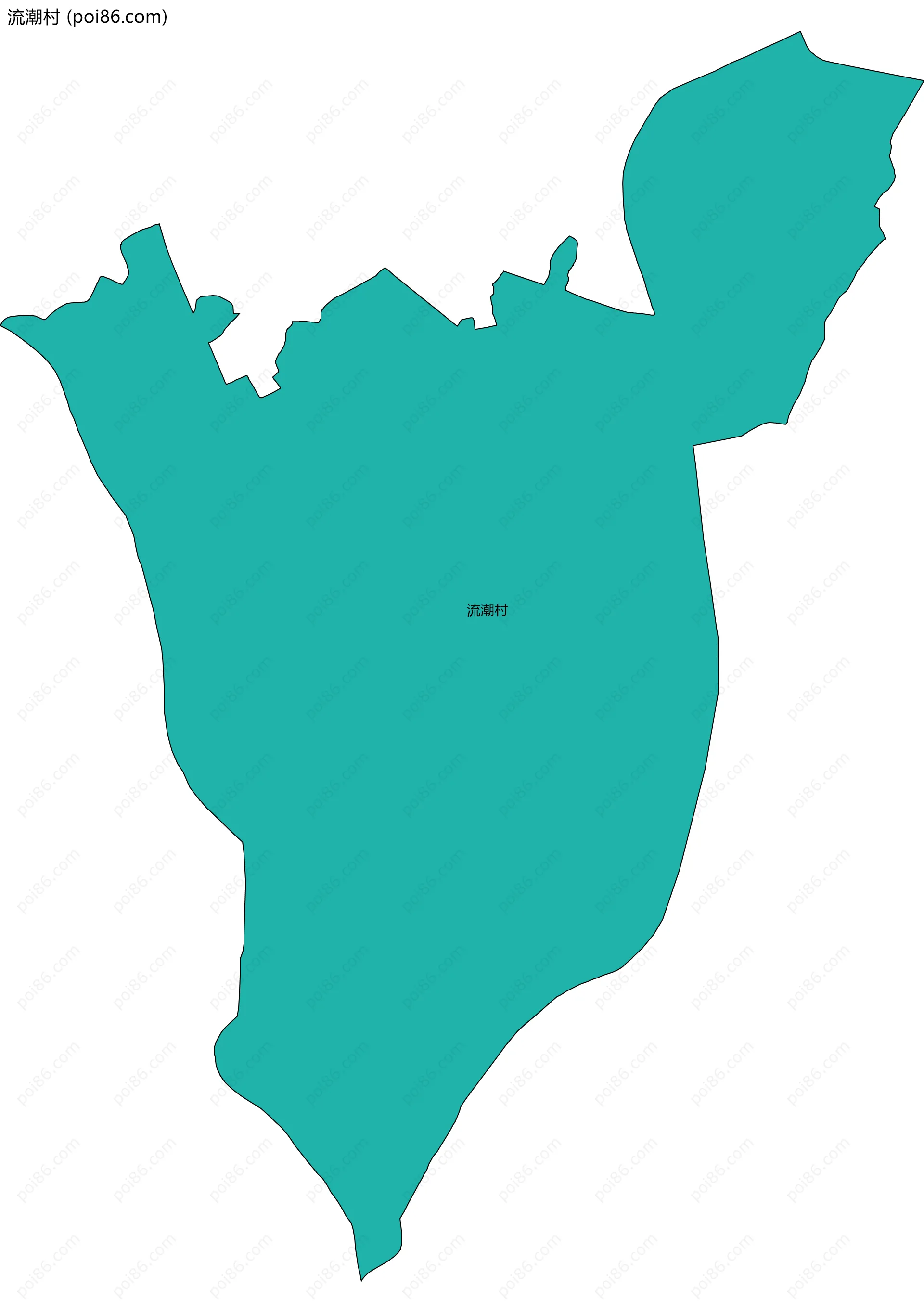 流潮村边界地图