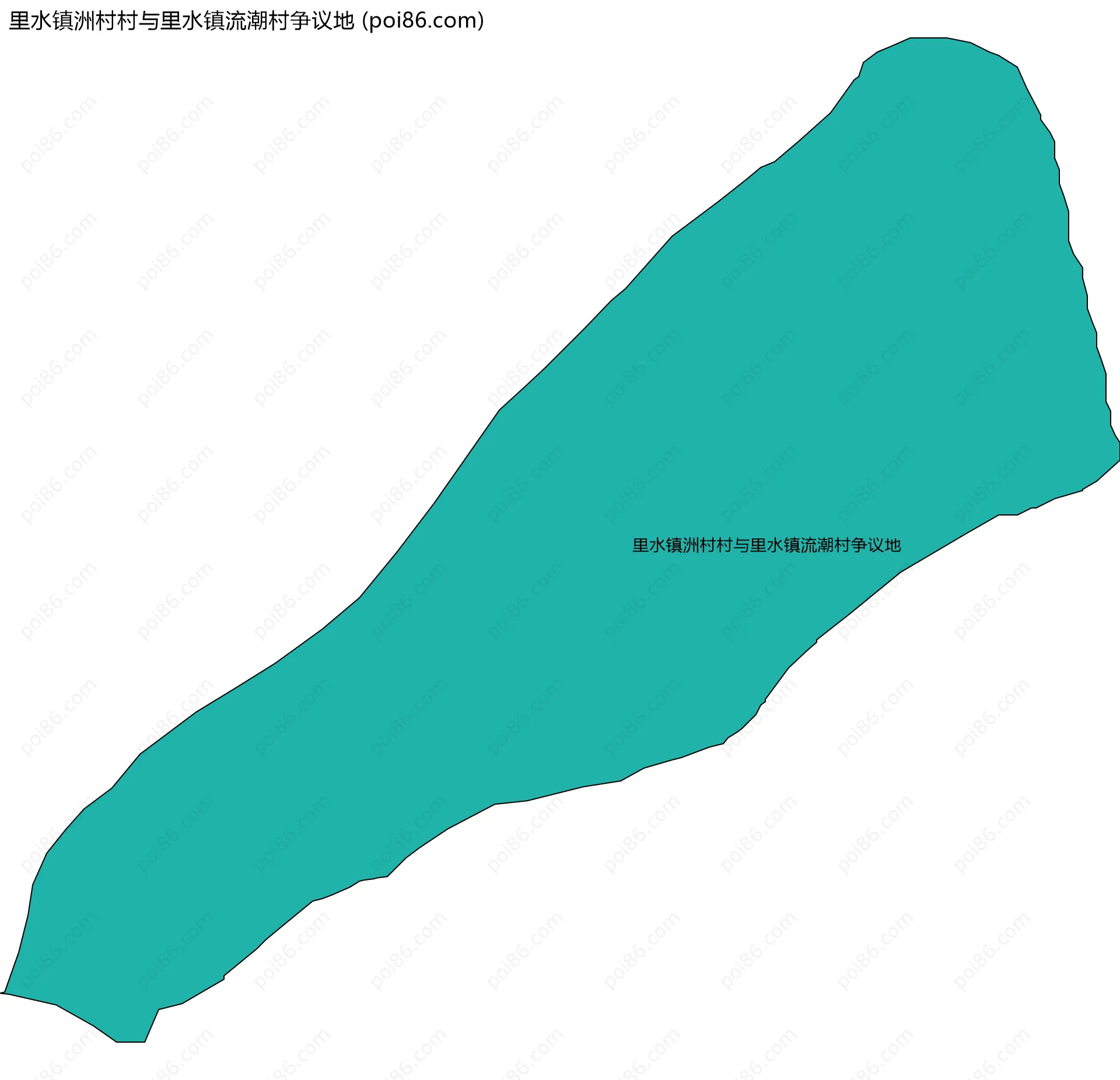 里水镇洲村村与里水镇流潮村争议地边界地图