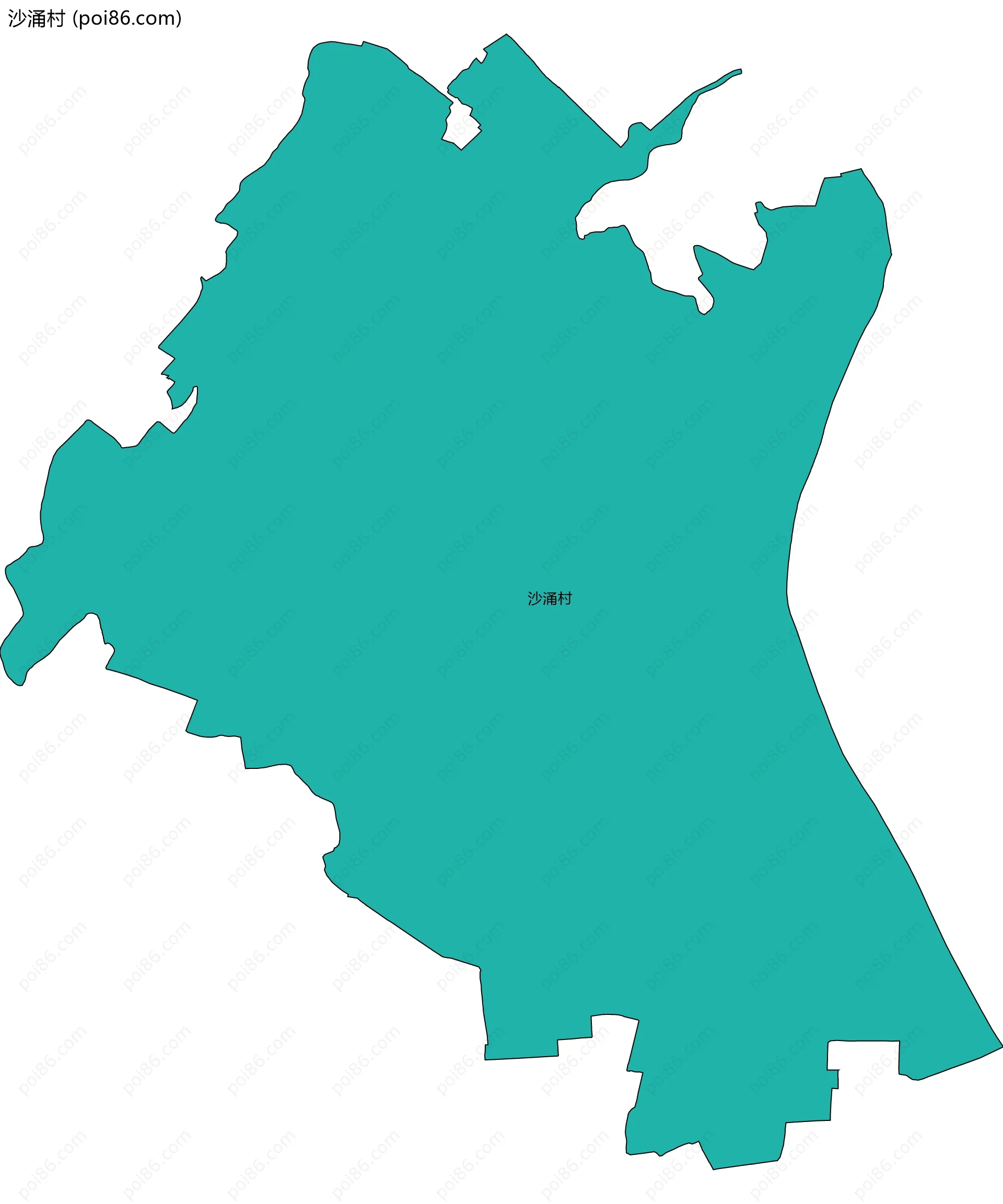 沙涌村边界地图