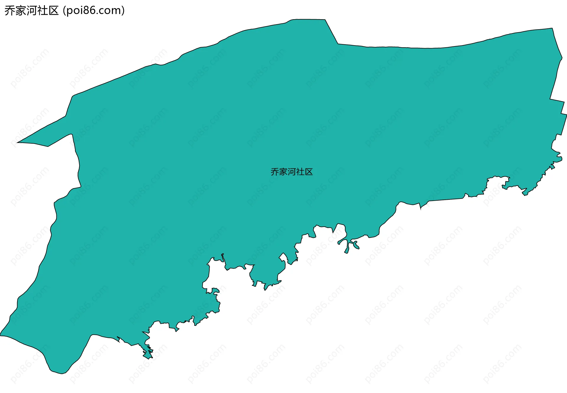 乔家河社区边界地图