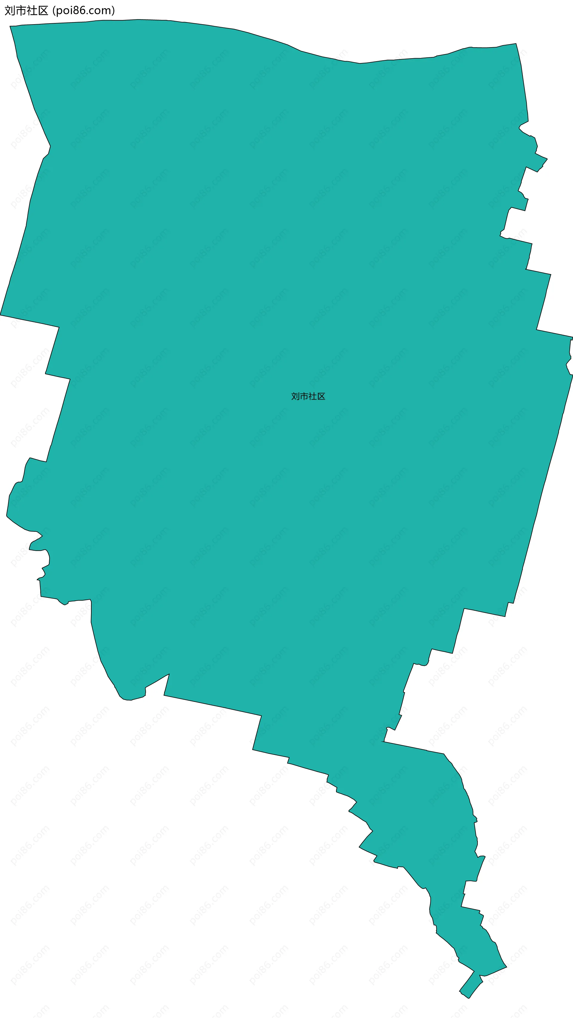 刘市社区边界地图