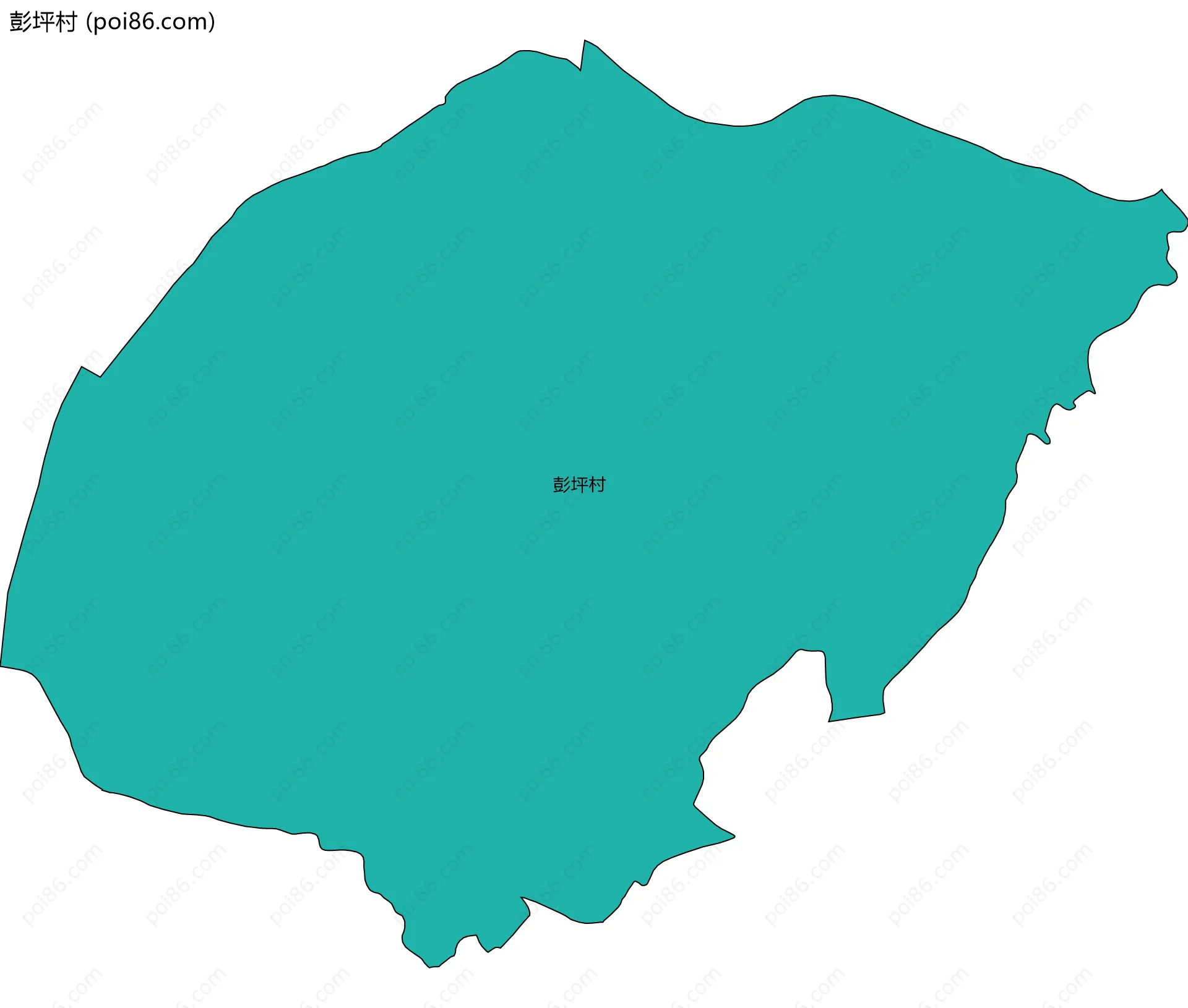 彭坪村边界地图