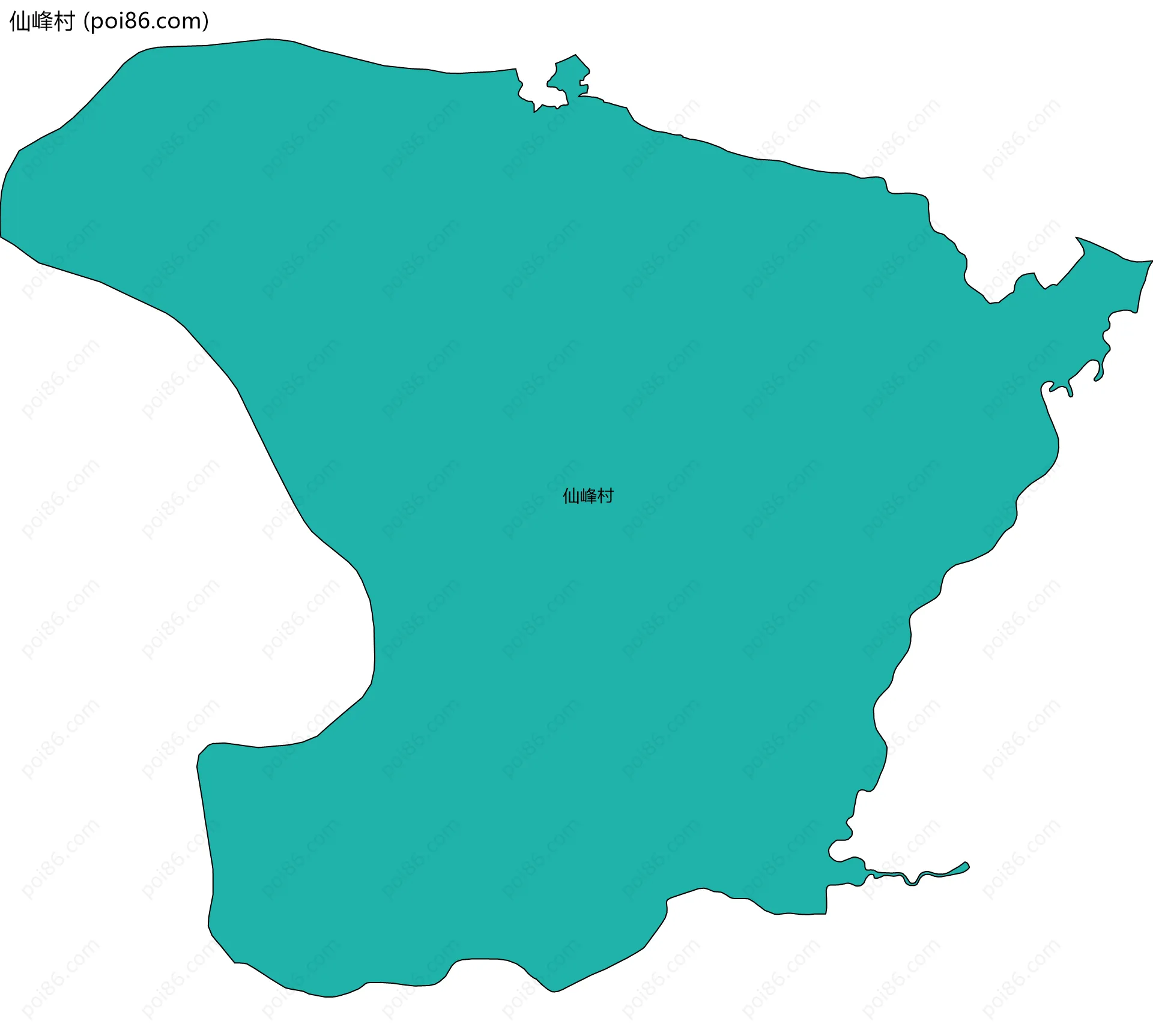 仙峰村边界地图
