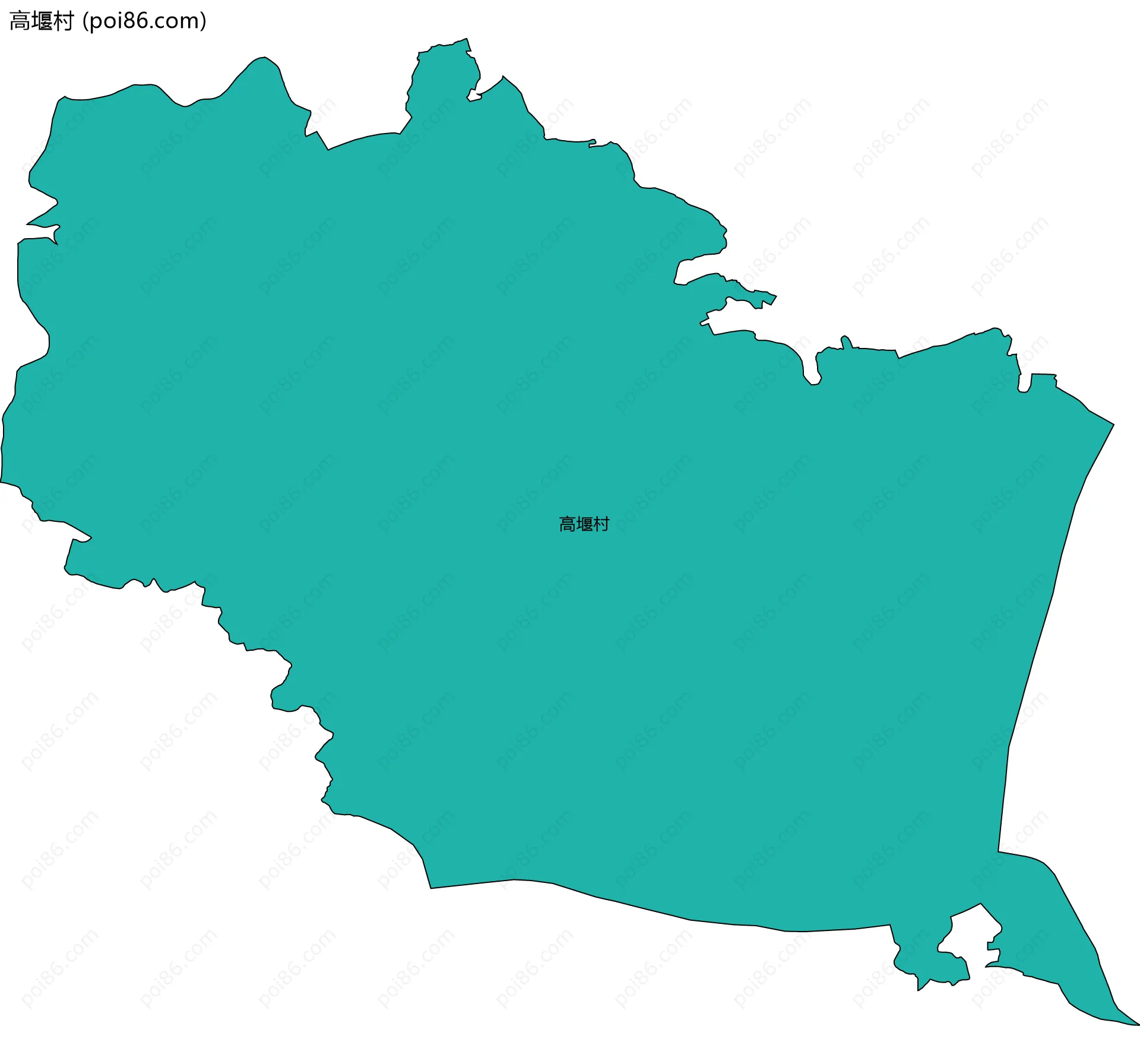 高堰村边界地图