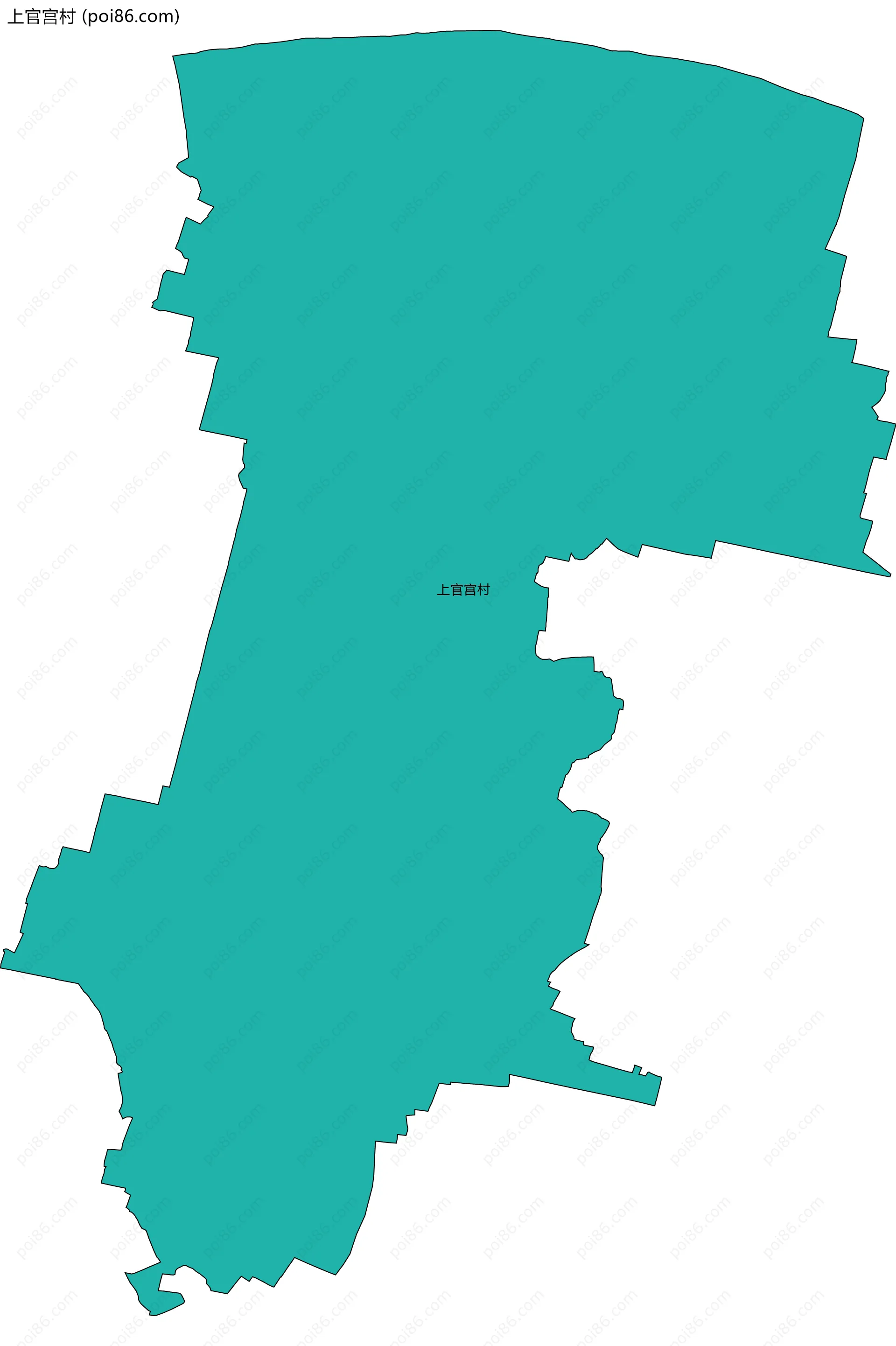 上官宫村边界地图