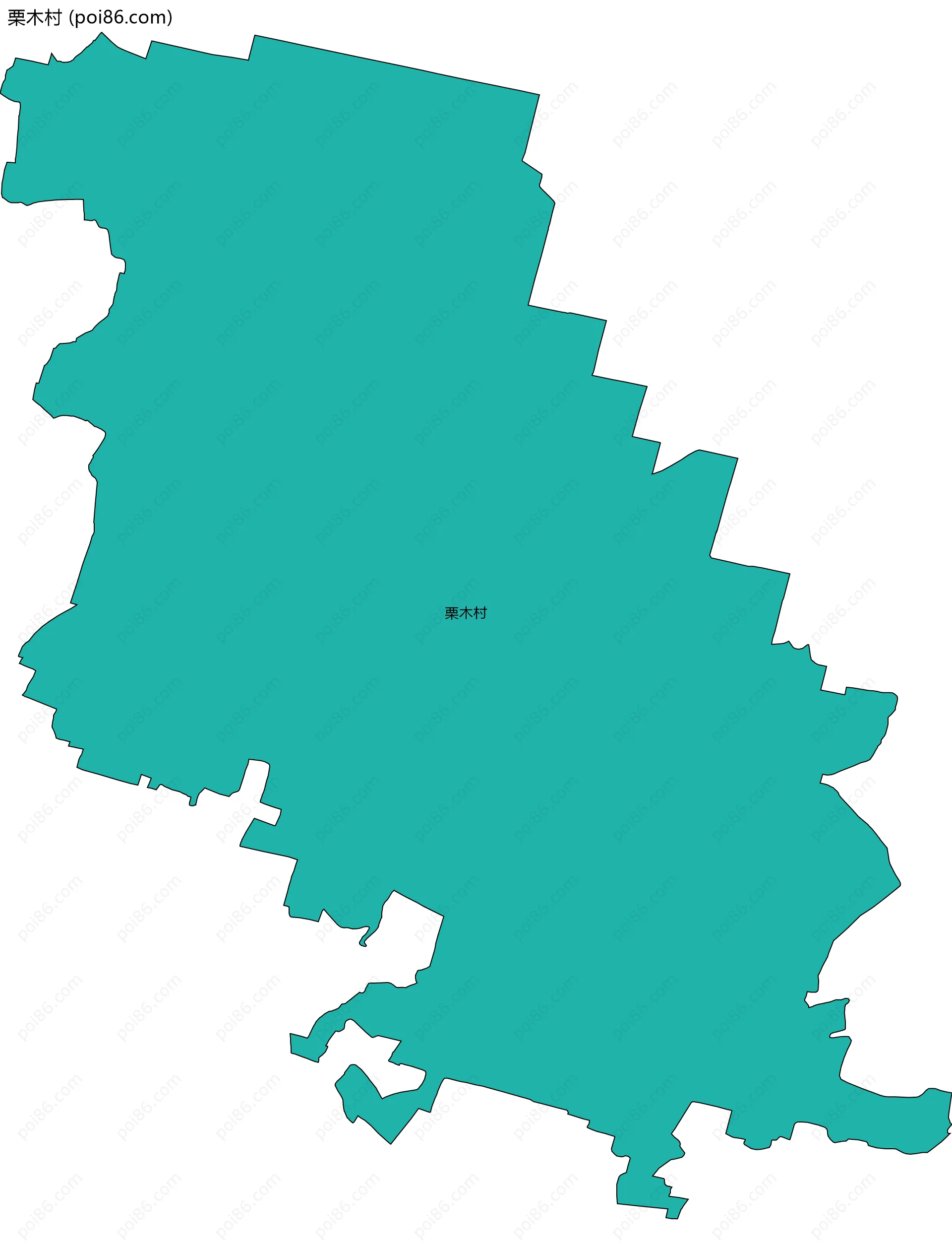 栗木村边界地图