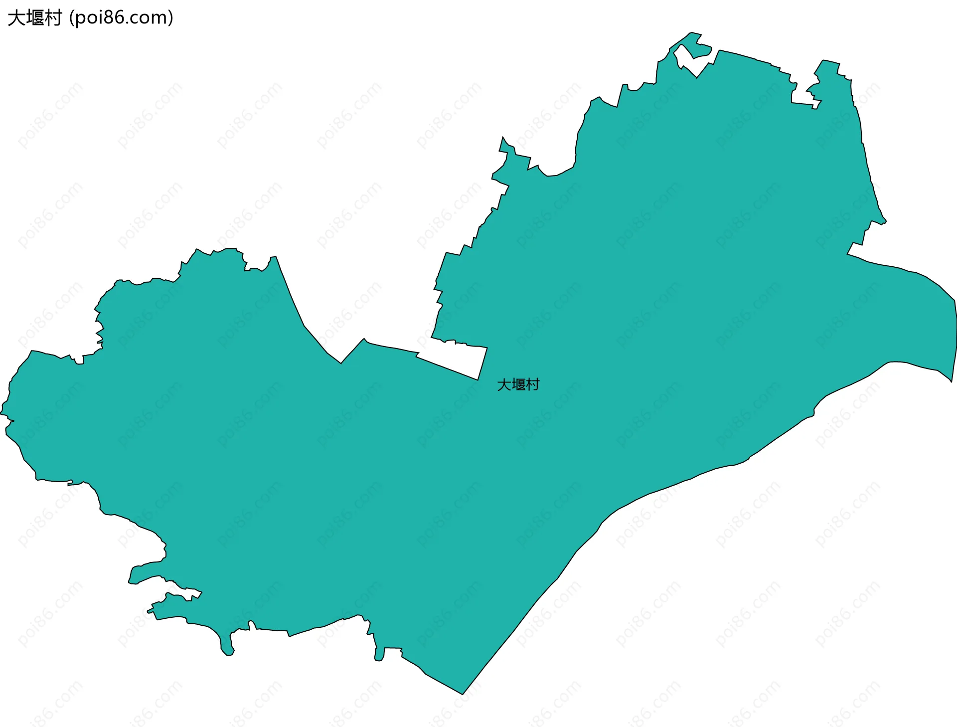 大堰村边界地图